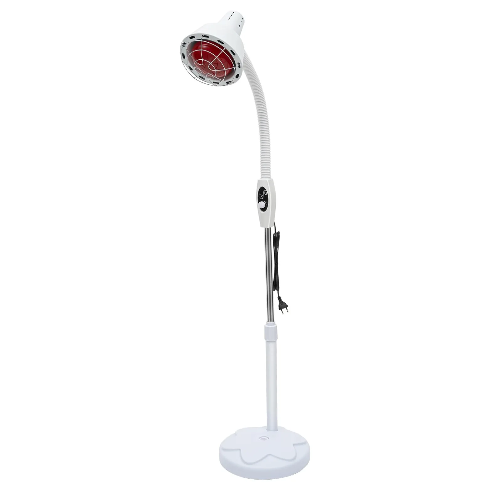 Lampada a infrarossi 275 W - Temperatura regolabile - Con griglia di protezione - Lampada per terapia a infrarossi - Supporto