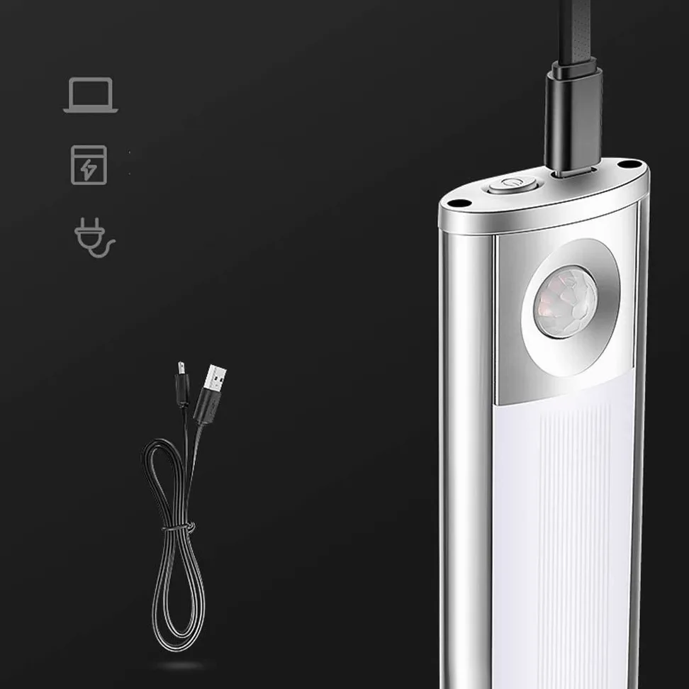Lampade a Specchio da Bagno Lampade a Specchio Led Fari Ricaricabili a Induzione Trucco Specchio Bagno Wireless Punzonatura Senza Fili per il Bagno Staccabile Luci Della Parete Leggera/Warm Lig