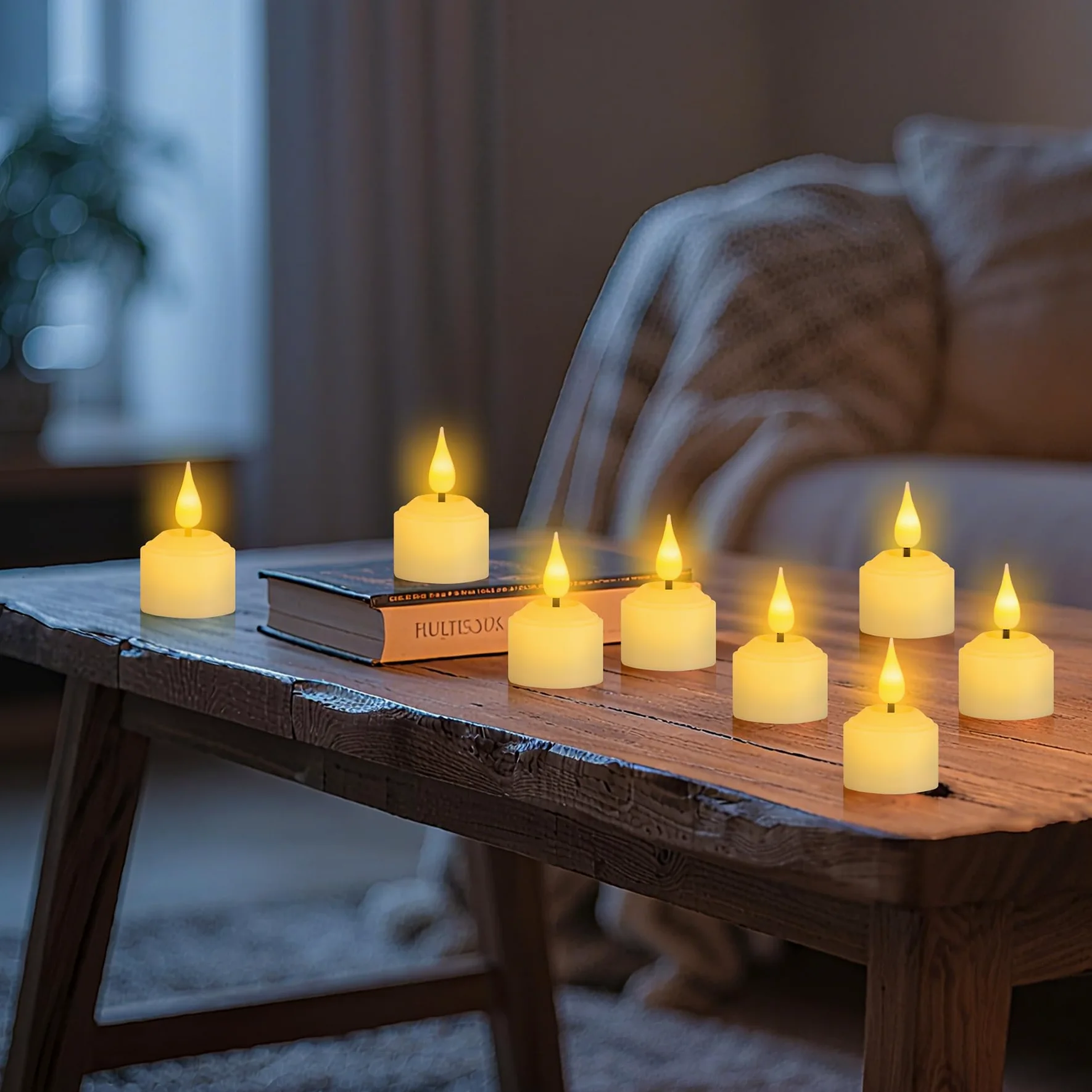 Forever Speed 12 Pezzi Candele LED Ricaricabili con Stazione di Ricarica e Telecomando, Lumini LED Elettriche Flameless Candele per Decorazione per Feste, Matrimonio, Regali