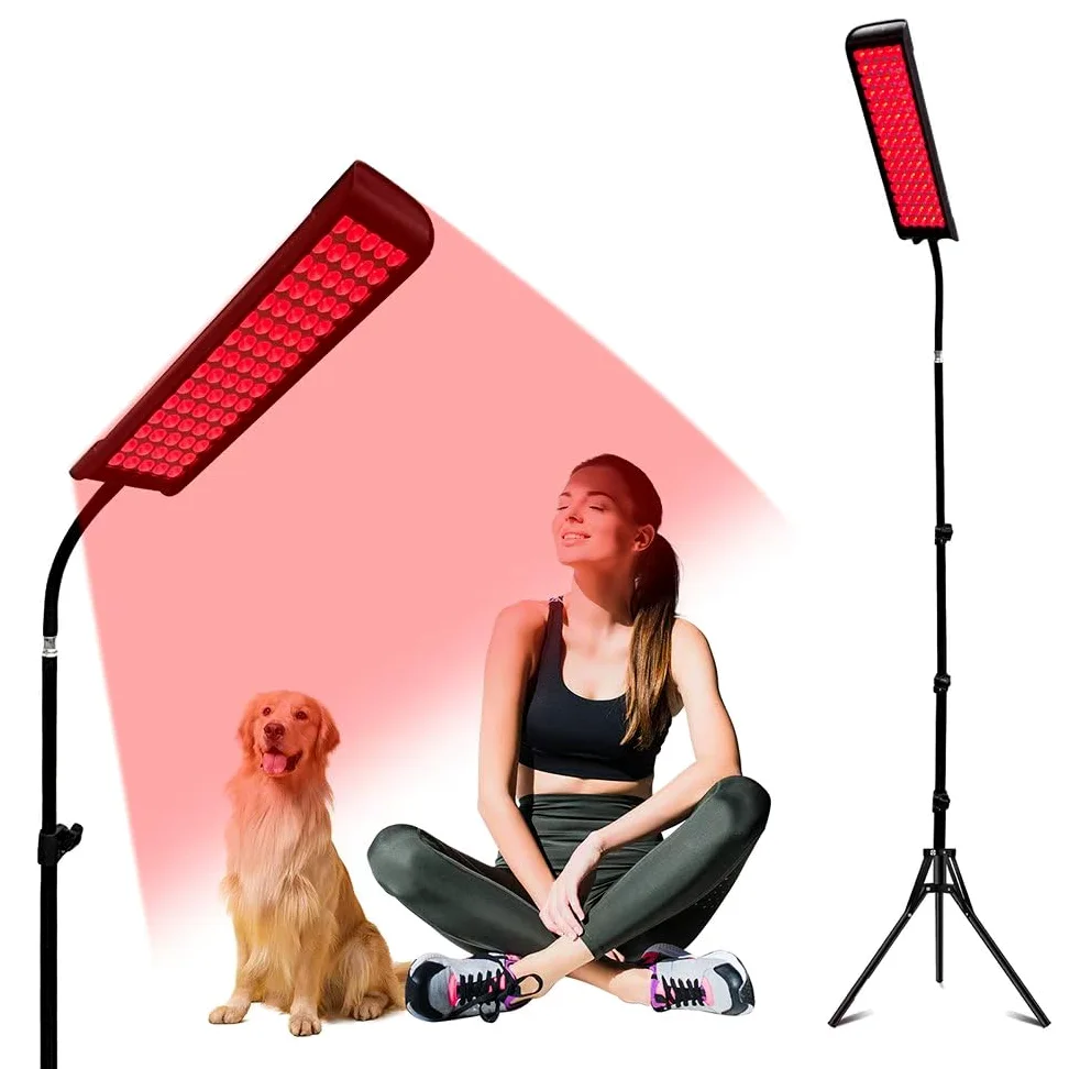 Lampada a luce rossa per corpo, lampade a luce infrarossa con supporto, 660 nm rosso e 850 nm vicino all'infrarosso dispositivo a luce rossa per tutto il corpo