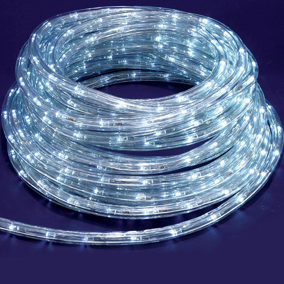 Tubo Luminoso a LED per Natale luci natalizie per Esterno e Interno impermeabile 30 metri 720 led luce BIANCO FREDDO con controller per 8 Giochi di Luce