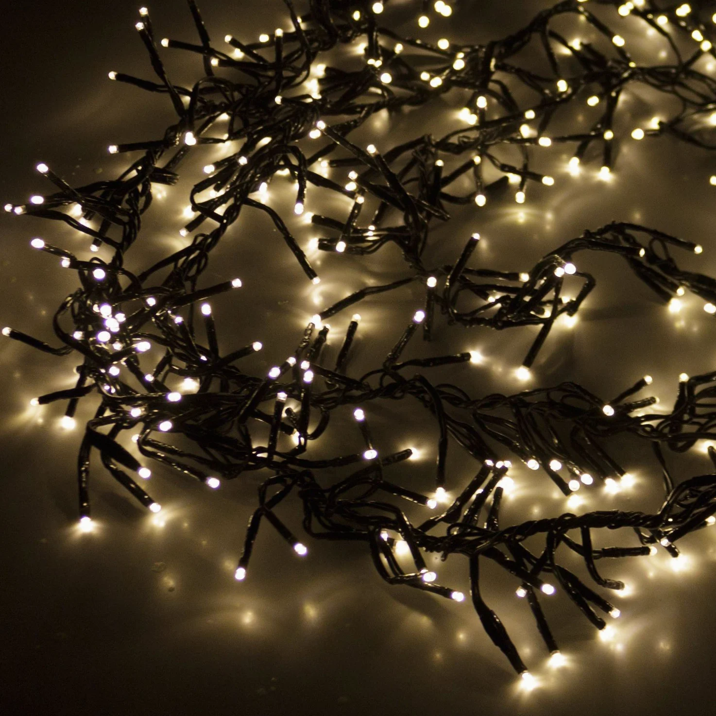 Catena luminosa a grappolo 1800 LED 36m LED bianco caldo, 8 effetti di luce, illuminazione interna ed esterna, illuminazione esterna per albero di Natale
