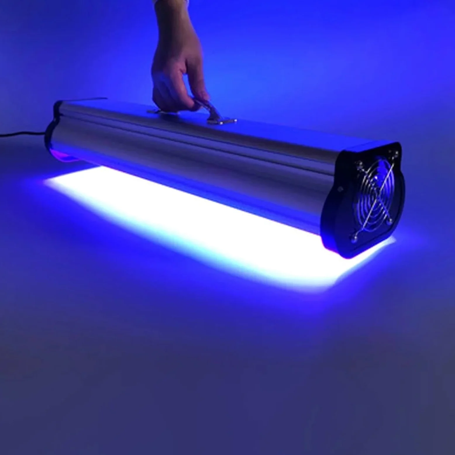 Lampada uv resina, Lampada di polimerizzazione UV a luce viola raffreddata ad aria da 500 W, 365 nm, 405 nm, 395 nm, rilevamento fluorescente, colla senza ombre, resina a olio verde(365nm)