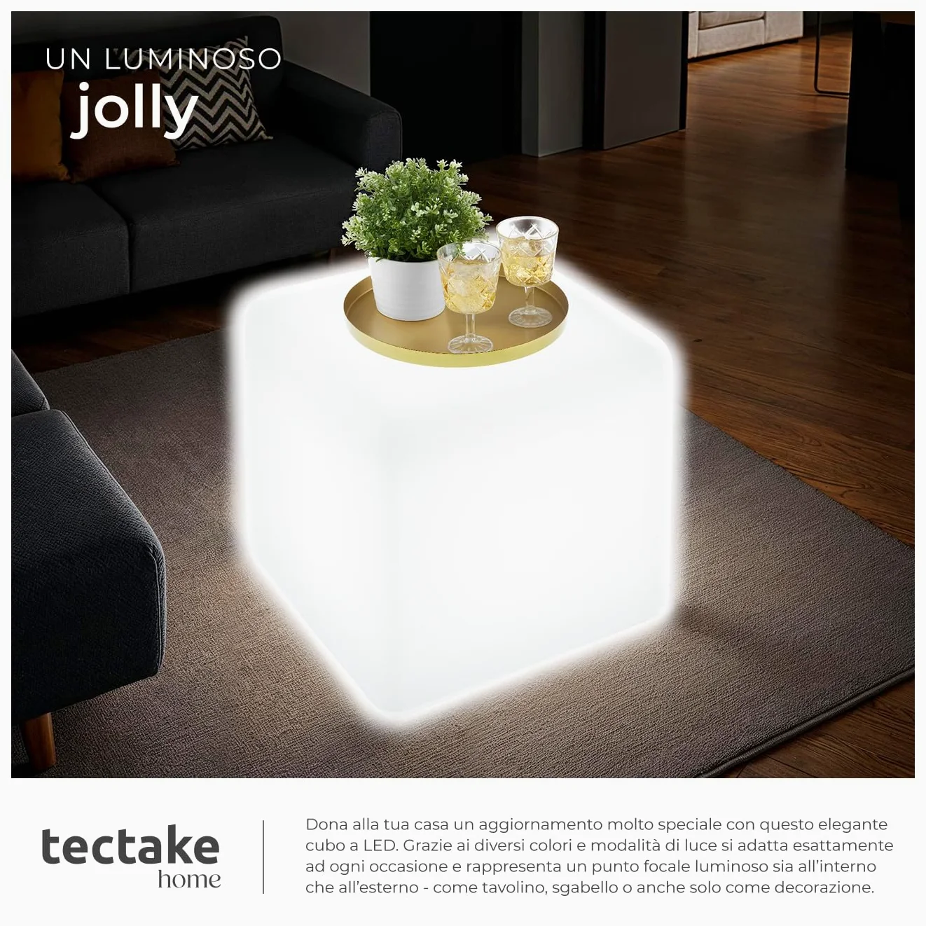 tectake® Cubo luminoso LED