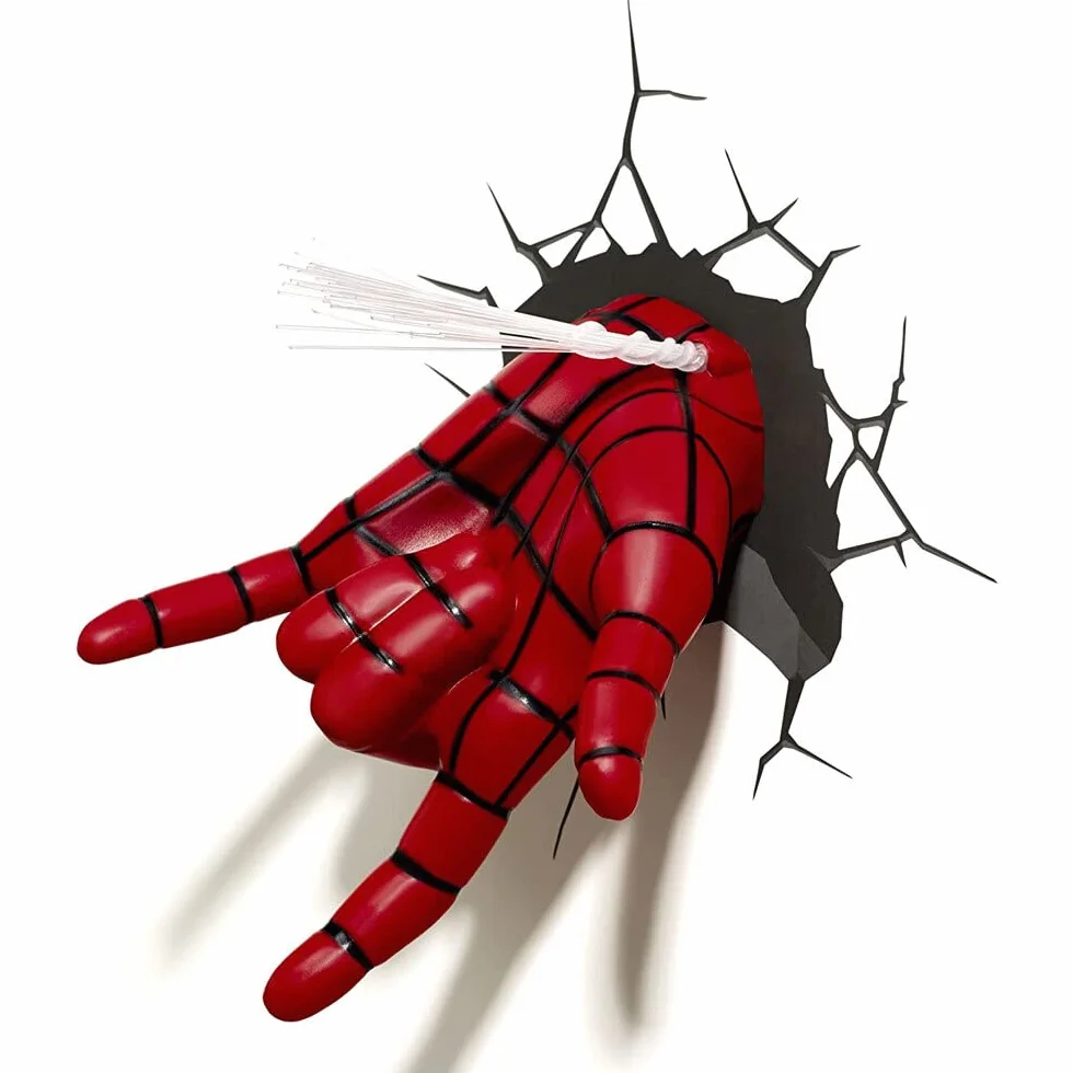 3D Light FX, luce LED da parete con decorazione 3D con la mano di Spider-man, il supereroe Marvel