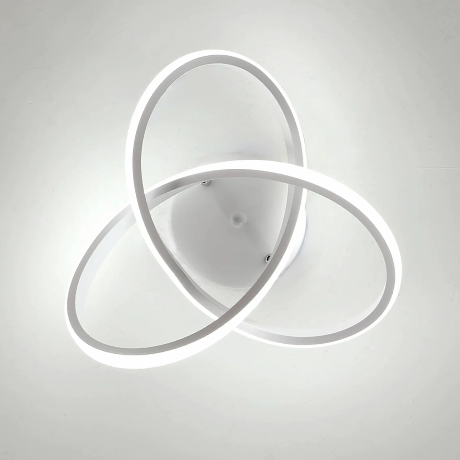 Comely Plafoniera LED rotonda a Soffitto, bianca, potenza di 30W, con Design Moderno a intreccio. Luce bianca fredda 6500K, adatta ad Corridoio, Cucina, Camera da Letto o Soggiorno,30cm.
