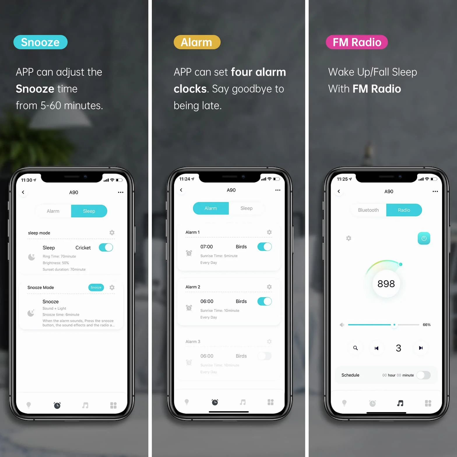 EDUP IN Luce Sveglia Luce Alba Simulazione Aiuti al Sonno Adattatore Di Controllo APP doppia Sveglia Snooze 16 Milioni Di Colori Luce Notturna 7 Suoni Dimmerabili Connessione USB Radio Bluetooth