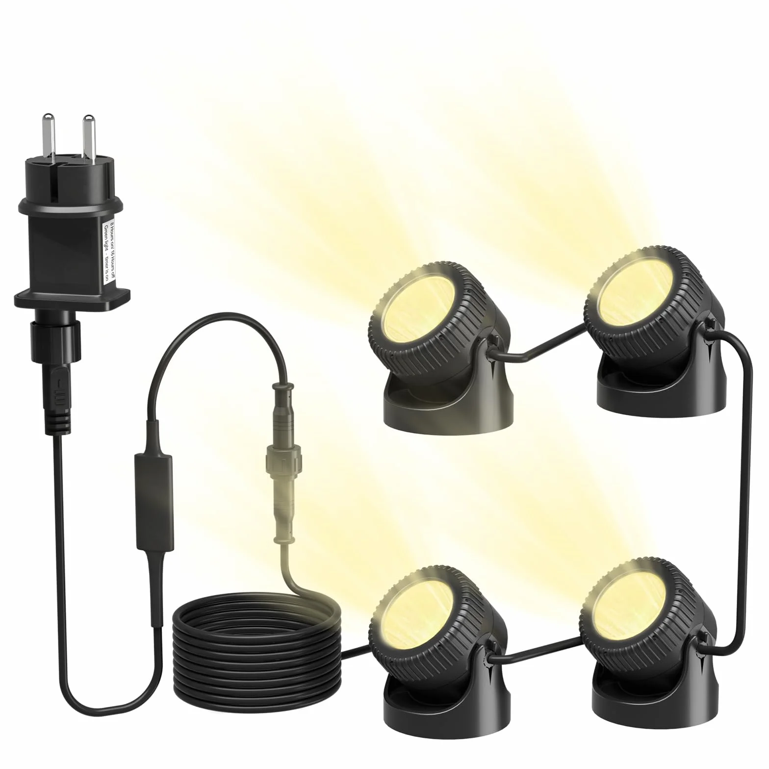 PChero Illuminazione per laghetto a LED subacqueo, illuminazione subacquea, faretto per piscina, luce subacquea, IP68, impermeabile, per piscina, stagno, giardino, albero, interni ed esterni