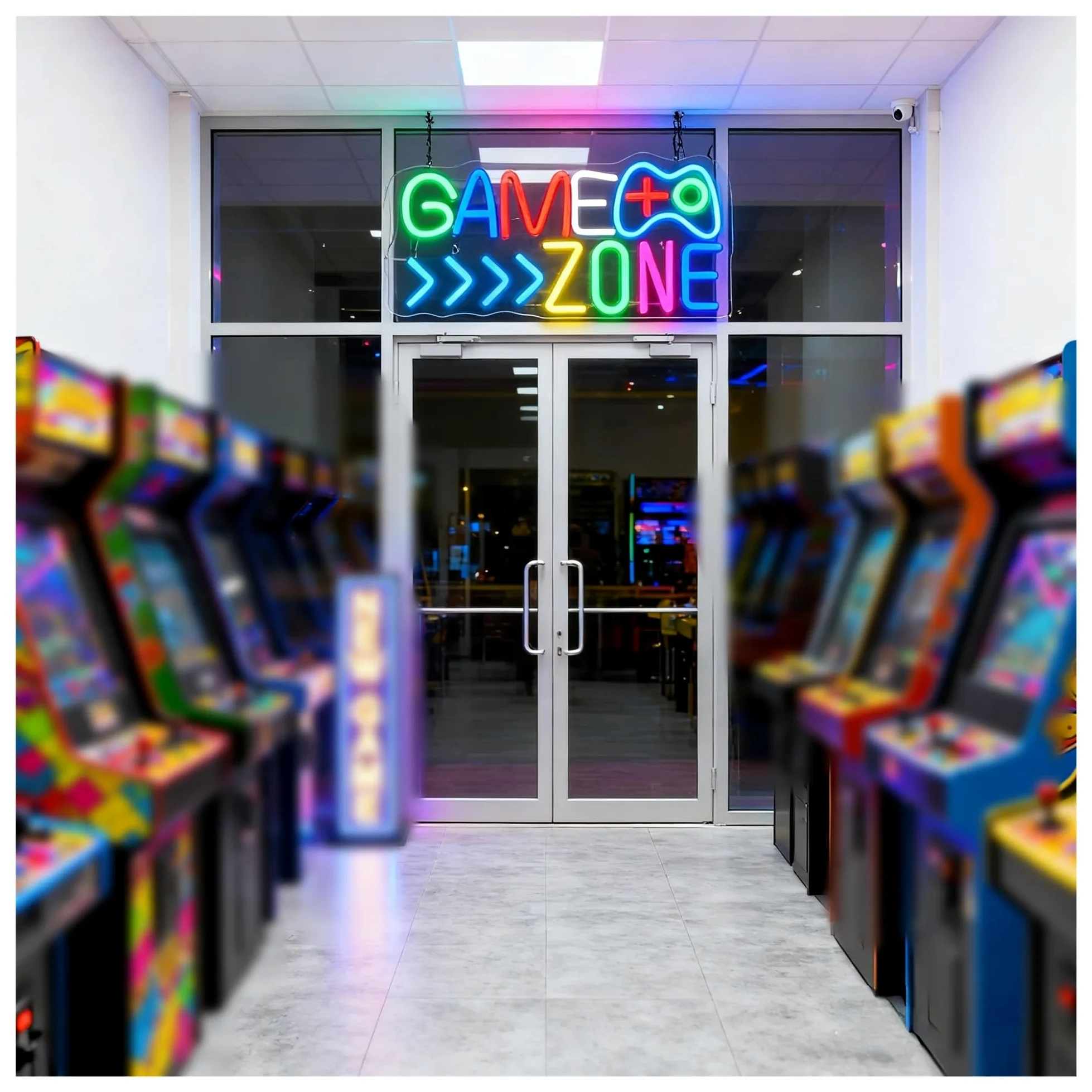 Luci al Neon Da Parete Insegna Al Neon"Game Zone"da Parete Per Camera Da Letto, Sala Videogiochi, Luci Decorative 40x23cm