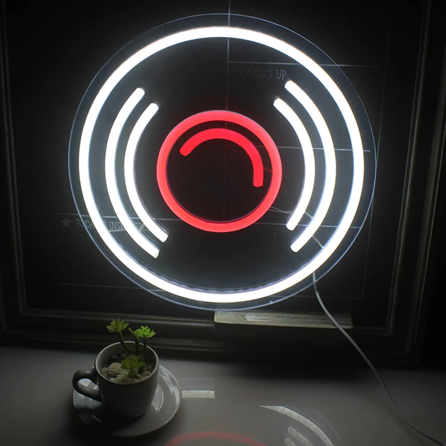 Insegne al Neon a LED Illuminazione CD Record Wall Hanging Art Lampade notturne Insegne al Neon Personalizzate Negozio Music Bar Music Room Decor Alimentato Tramite USB