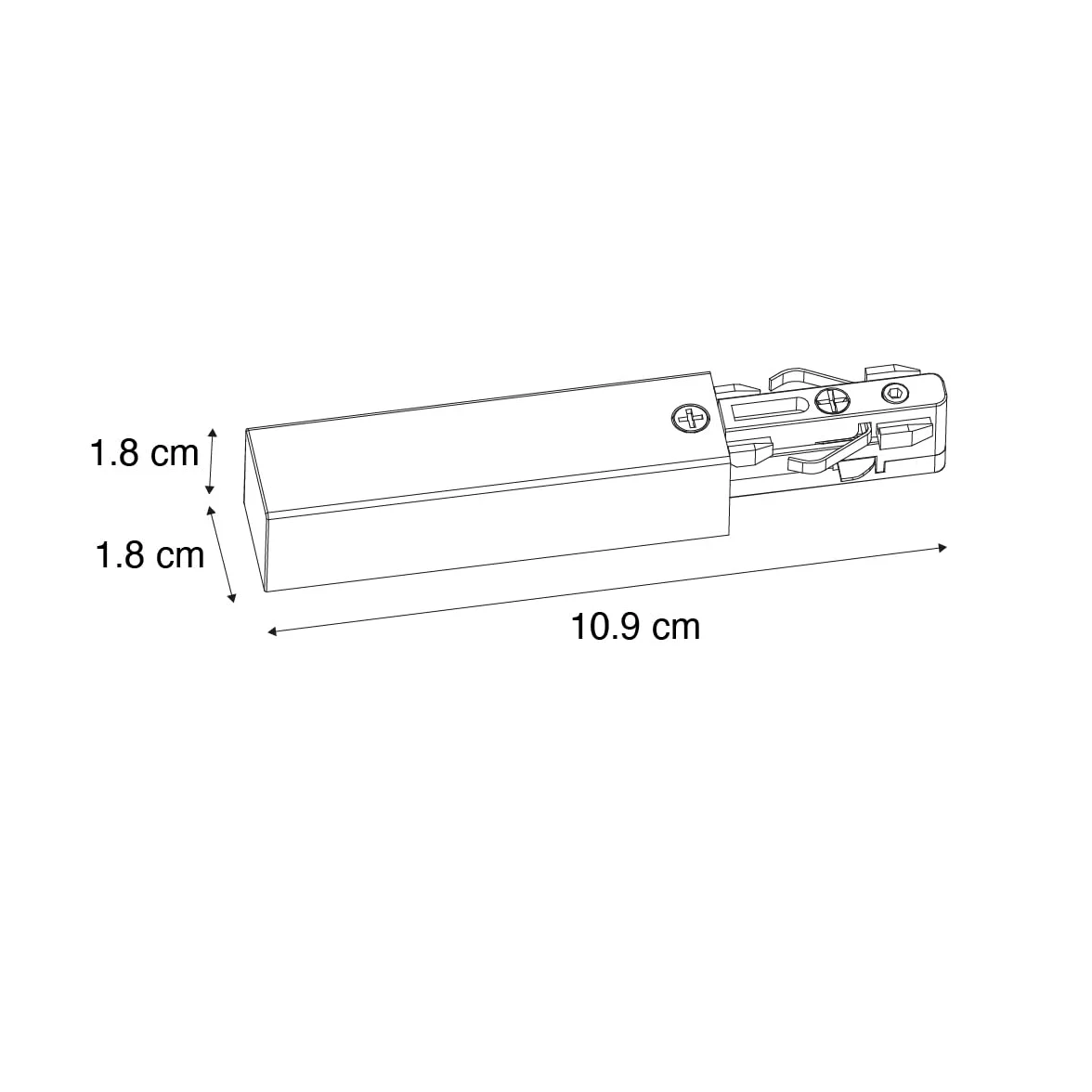 QAZQA Alimentatore per binario monofase nero - Slimline