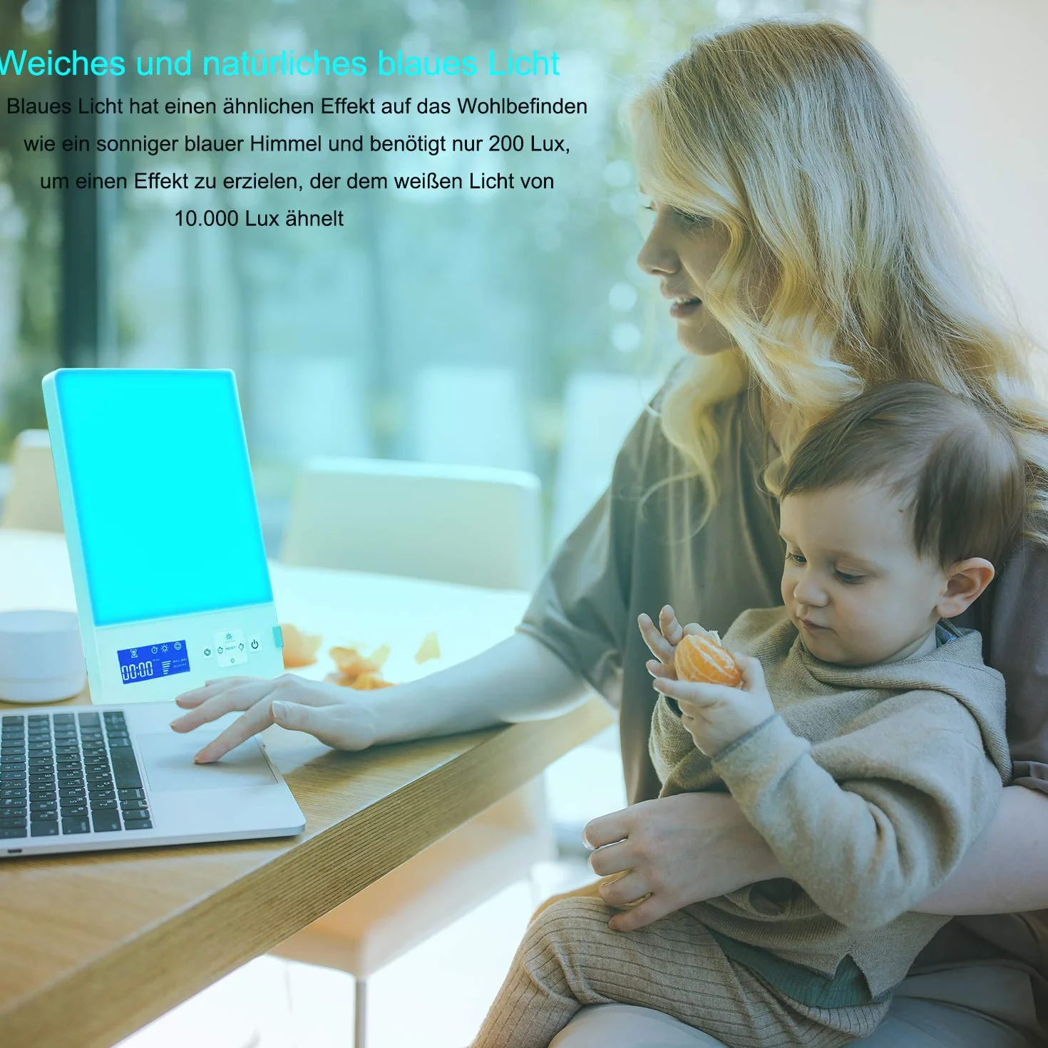 Lampada a Luce Diurna a LED 10000 Lux con 9 Livelli di Luminosità,Simula la Luce Solare,Contro la Depressione Invernale, Luce a LED 10000lux Portatile Aourow con Allarme Luminoso e Batteria Integrata…