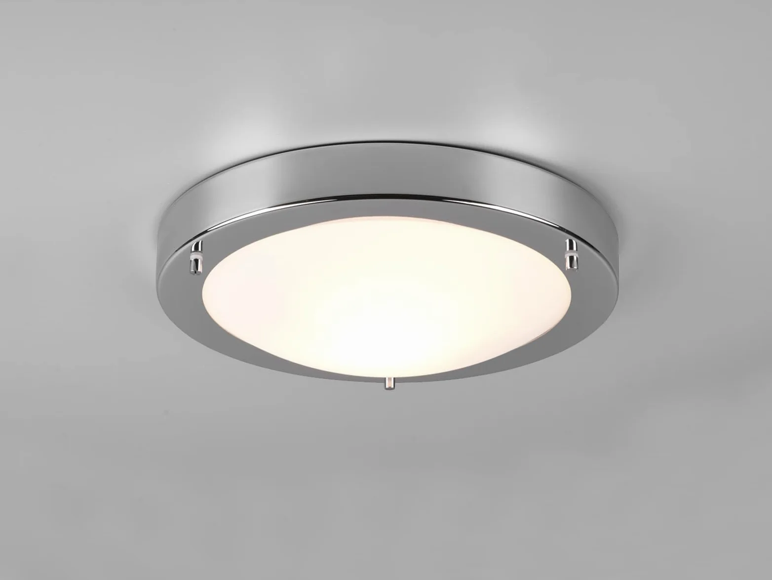 Trio 6801011-06 Condus Plafoniera, 1x60 Watt, Cromo/Bianco, 31.5 cm