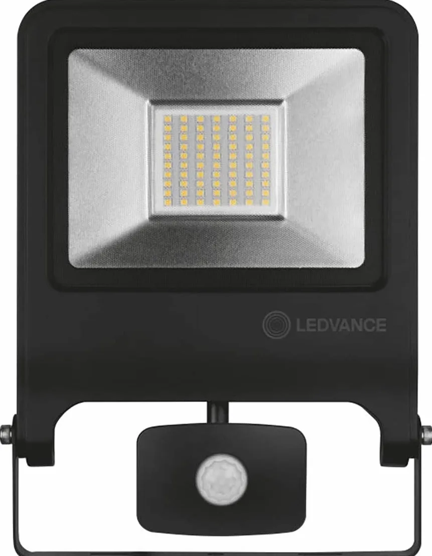 LEDVANCE Faro Proiettore Con Sensore Di Movimento 50W 4500lm Luce Naturale 4000k Corpo Nero