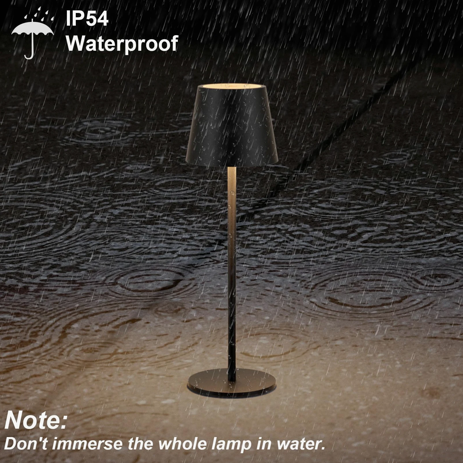 Klighten 2 Pezzi Lampada LED Dimmerabile da tavolo senza fili Interni/Esterni, Ricaricabile Lampada da Scrivania a batteria in Alluminio con USB-C, Luce calda 3000K, Impermeabile IP54, Grigio Scuro