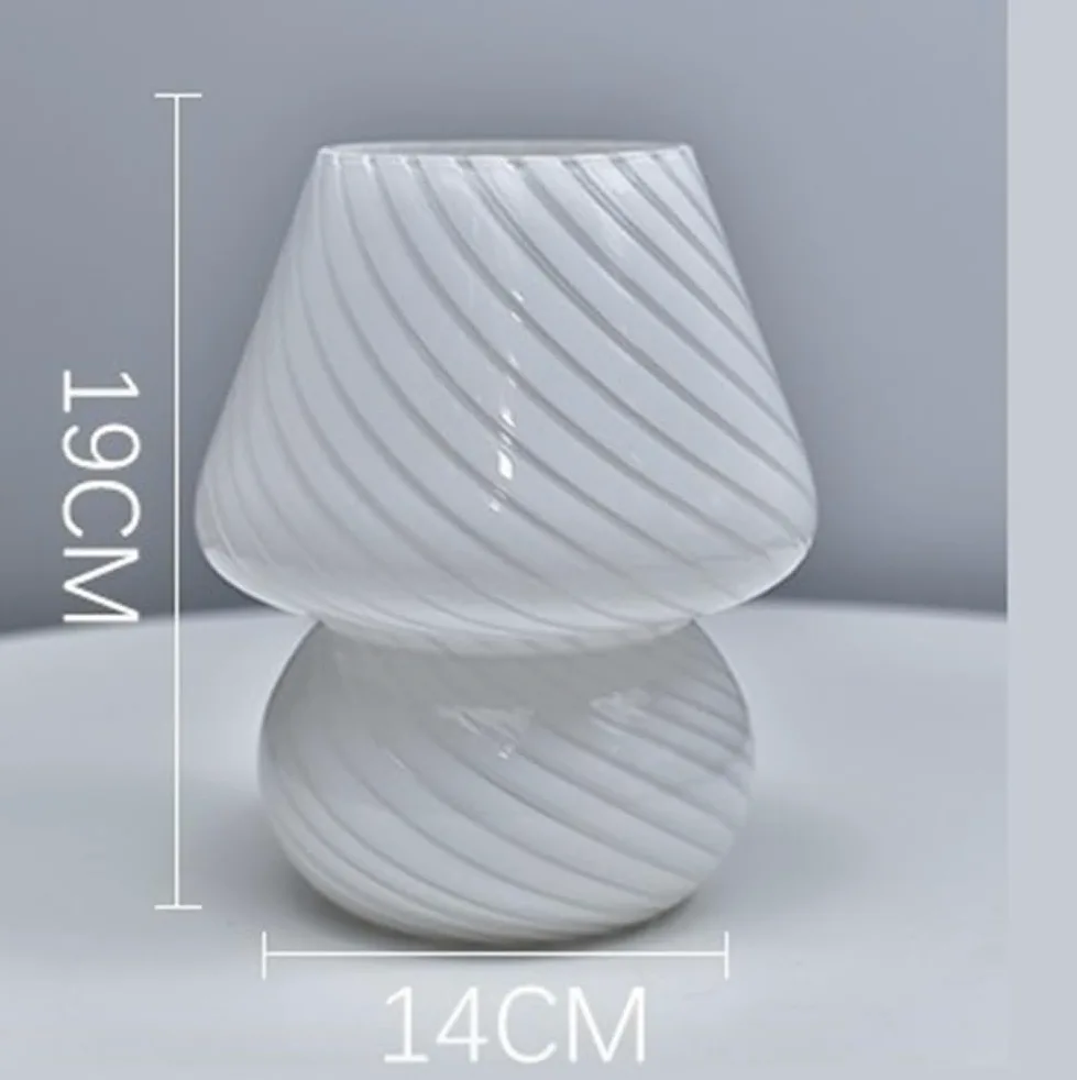 Lampada da comodino Lampada da tavolo in vetro semplice, comodino, camera letto, studio, decorazione, luce notturna Lampade per la camera da letto