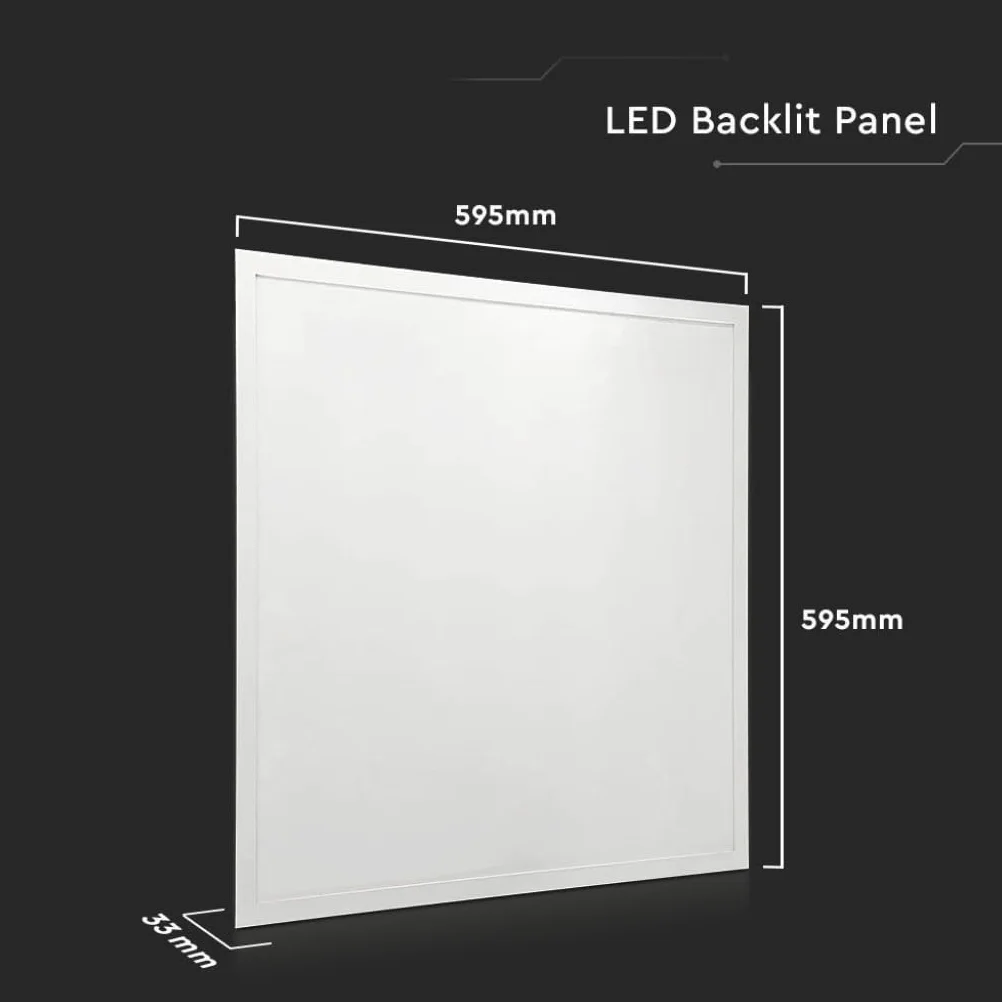 V-TAC VT-60036 Kit 10pz Pannello led smd 36W 60x60 da incasso 120lm/W alta luminosità luce bianco naturale 4000K confezione 10 pannelli - 10217