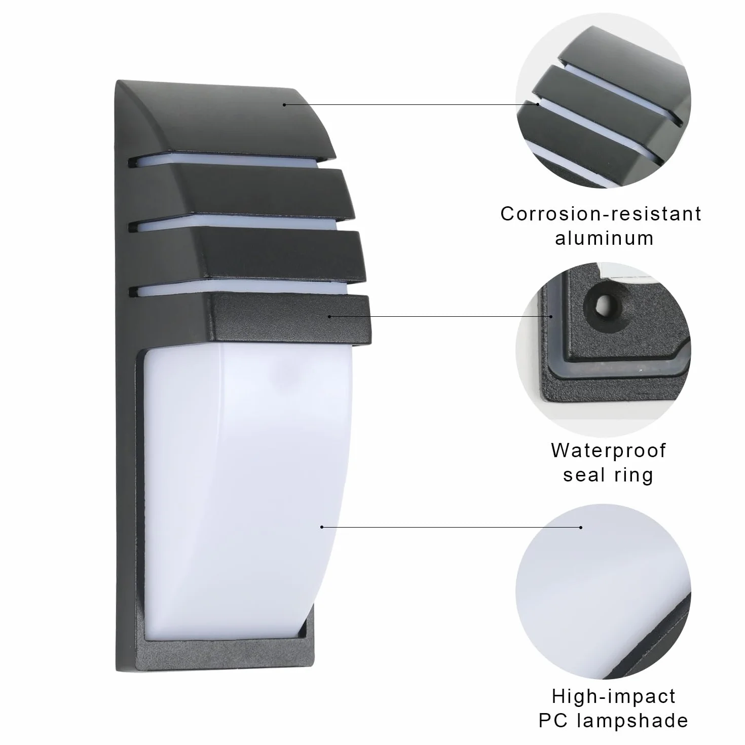 Comely 2 Pezzi Applique da Parete Interno/Esterno, 12W Lampade da Parete LED IP65 Impermeabile, 3000K Bianco Caldo Applique da Esterno per Giardino, Corridoio, Garage, Courty, Balcone