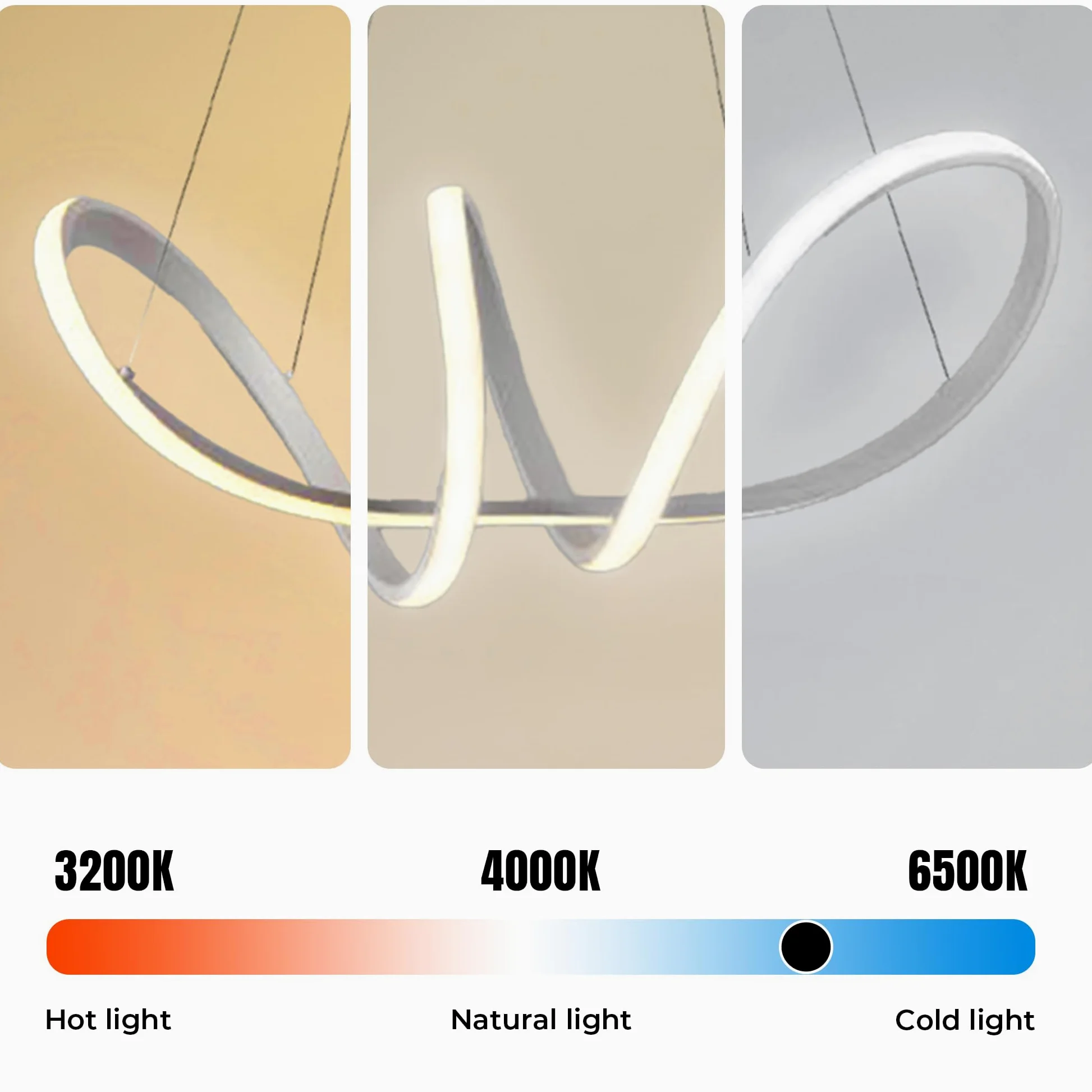 Arcadia Lampadario Led a Sospensione Soffitto Design Moderno Luce Calda Fredda Dimmerabile Plafoniera Con Telecomando e App Cellulare Lampada Soggiorno Salotto Cucina Camera Da Letto 3400LM 56W 60Cm