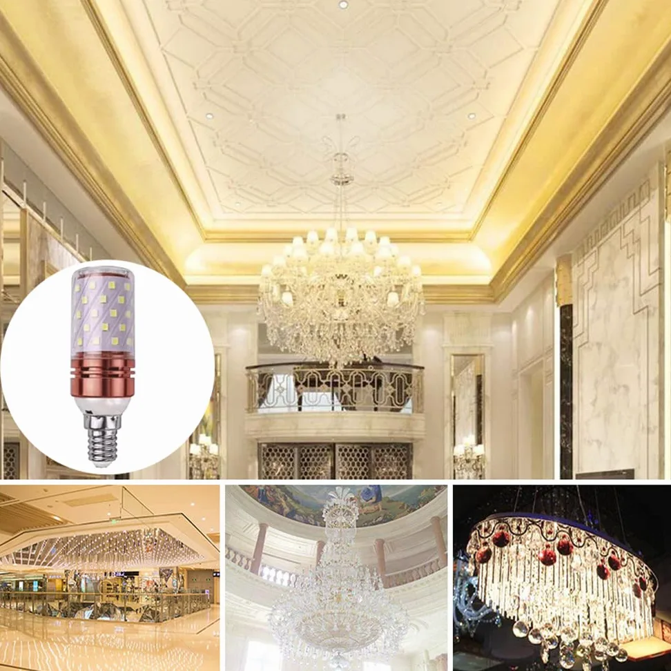 Confezione da 10 lampadine, lampadina LED a mais da 16 W (equivalente a 160 W), non stroboscopica, non dimmerabile CA 100 V-240 V, presa E14 a corrente costante, casa/commerciale 3000k Warm White E14