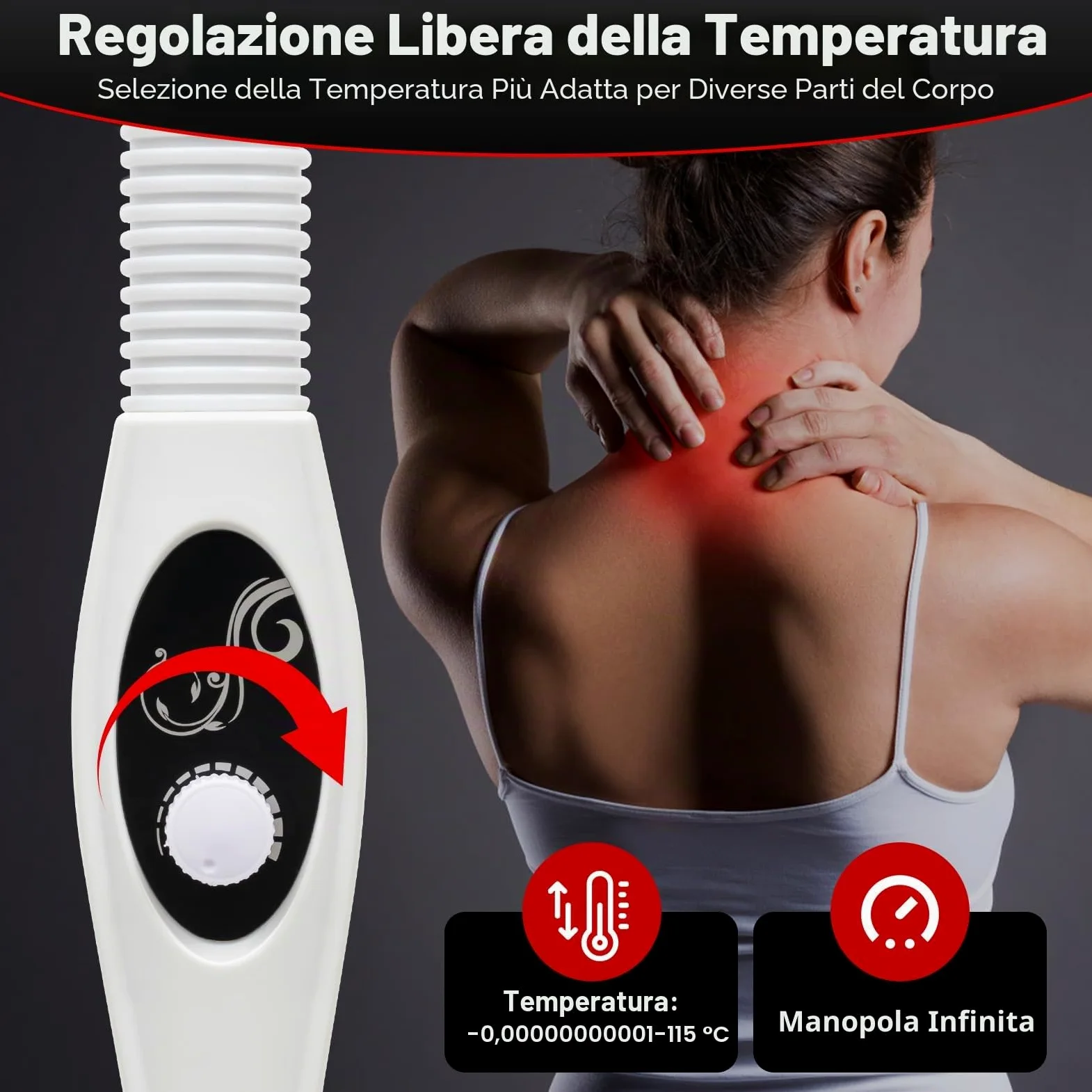 Lampada Riscaldata A Infrarossi, Radiatore A Infrarossi, Lampada Terapia, Termoterapia Curare L'infiammazione, Alleviare il Dolore Varie Aree, Promuovere Recupero Muscolare E Cicatrizzazione Piaghe