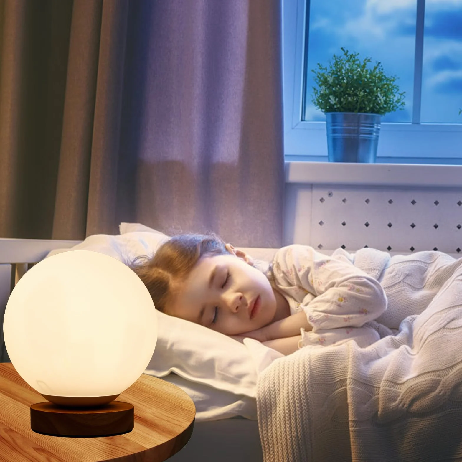 BORDEAG Lampada diurna per terapia, senza raggi UV, 10000 Lux, simulazione di luce diurna, luce solare con telecomando, 3 temperature di colore, luminosità regolabile e timer per casa, ufficio (palla)