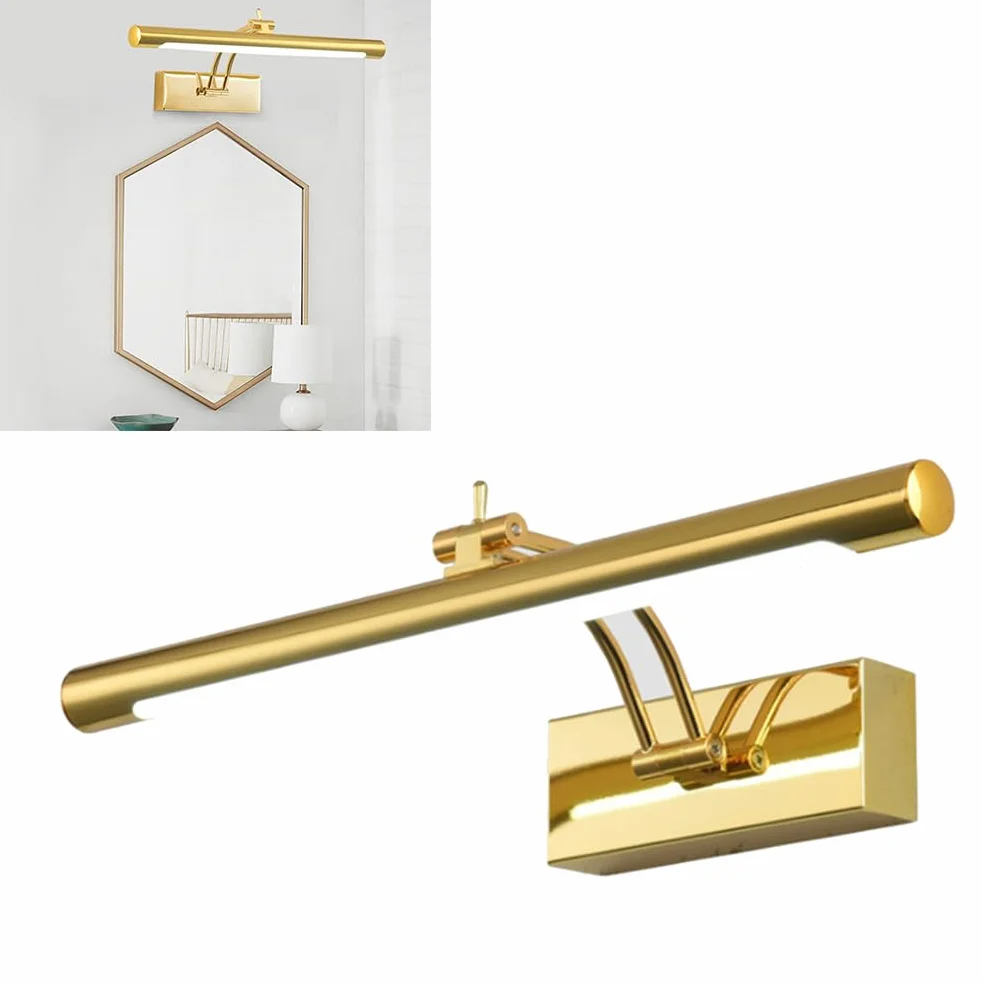 DOITOOL Luci Per Toeletta Da Bagno Per Accessori Per Illuminazione Da Bagno 15. Luci Da 7 Pollici Su Specchio (Oro Da 9W)
