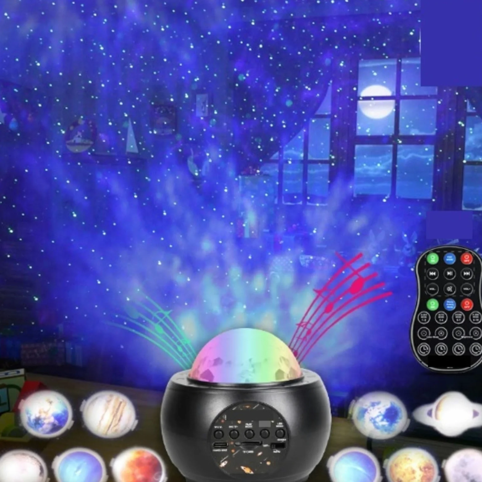 Lampada proiettore, Proiettore Di Galassie, Proiettore Di Stelle For Camera Da Letto, Altoparlante Bluetooth, Luce Notturna, Luce Decorativa For Soffitto Di Casa, Sala Giochi ,per feste di compleanno