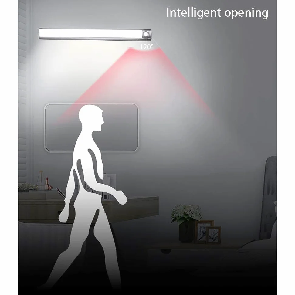 Lampade a Specchio da Bagno Lampade a Specchio Led Fari Ricaricabili a Induzione Trucco Specchio Bagno Wireless Punzonatura Senza Fili per il Bagno Staccabile Luci Della Parete Leggera/Warm Lig