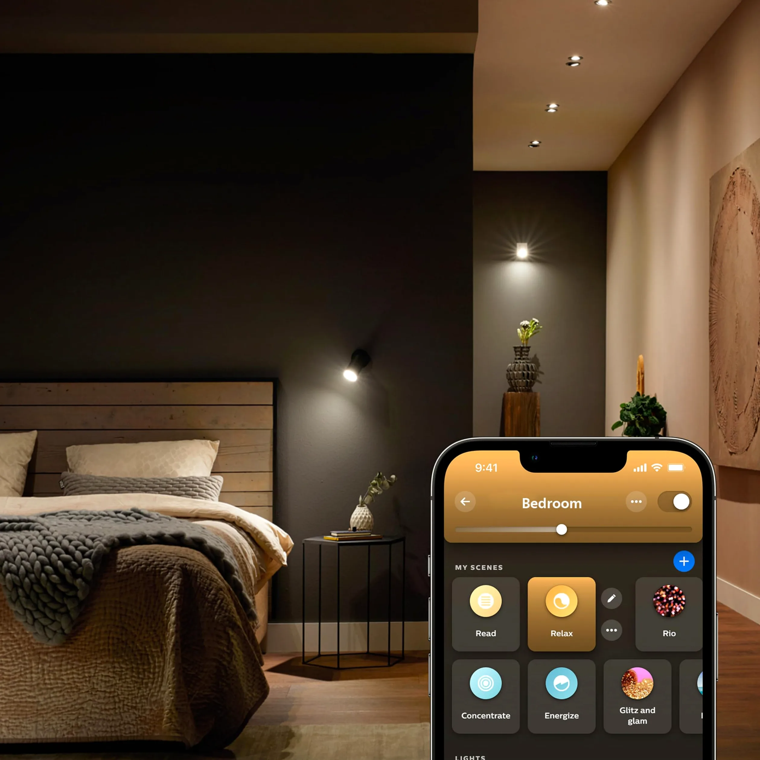 Philips Hue Idris Faretto (Nero) - 1 luce - Calda/Fredda | Include Hue Dimmer Switch - Faretto da parete o soffitto per bagno - GU10 - Hue White Ambiance