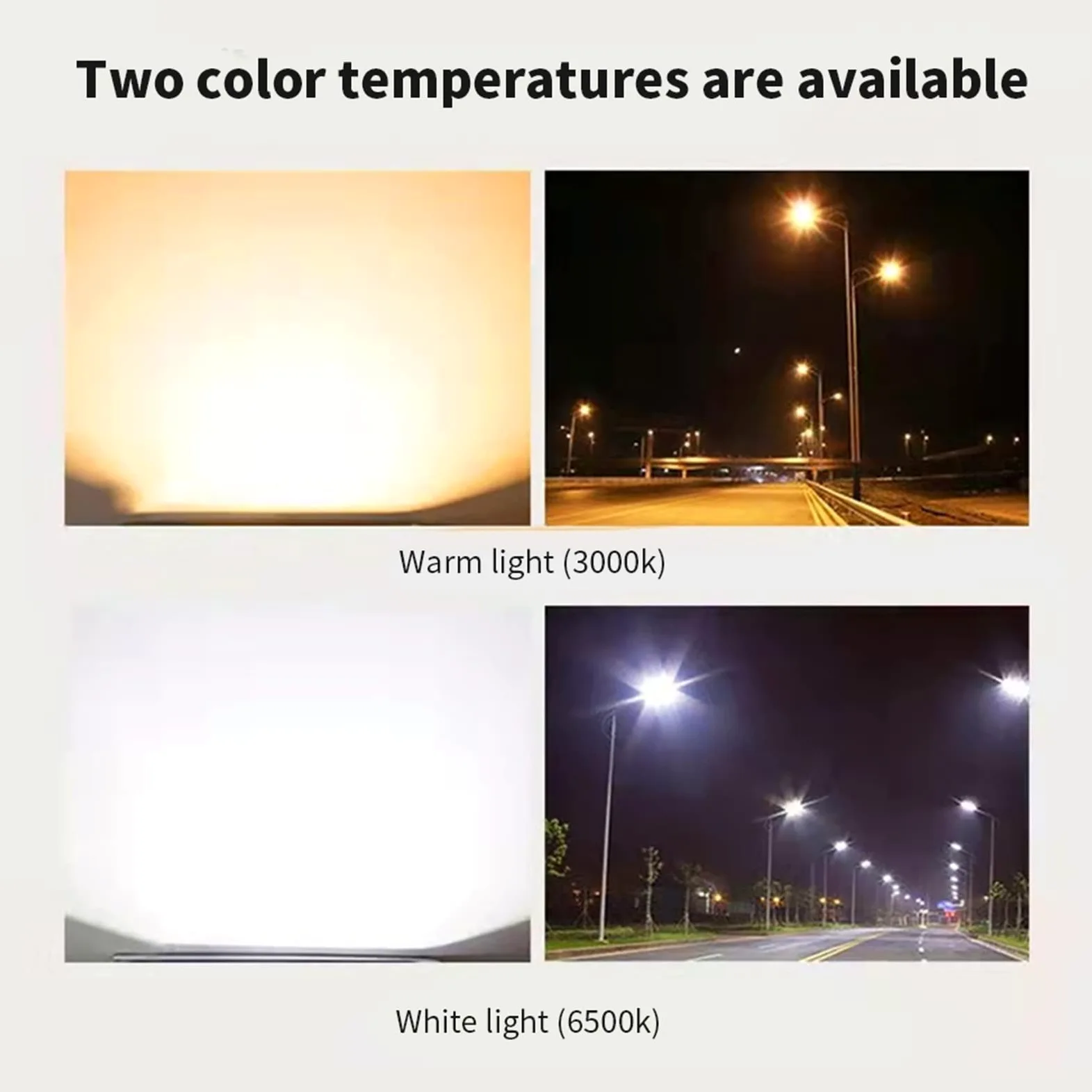 Lampione Stradale a LED Ad Alta luminosità, IP65 Impermeabile, Lunga Durata della Lampadina, Adatto per Illuminazione di Cortili, Strade, Parchi e Giardini con Eccellente (Bianco