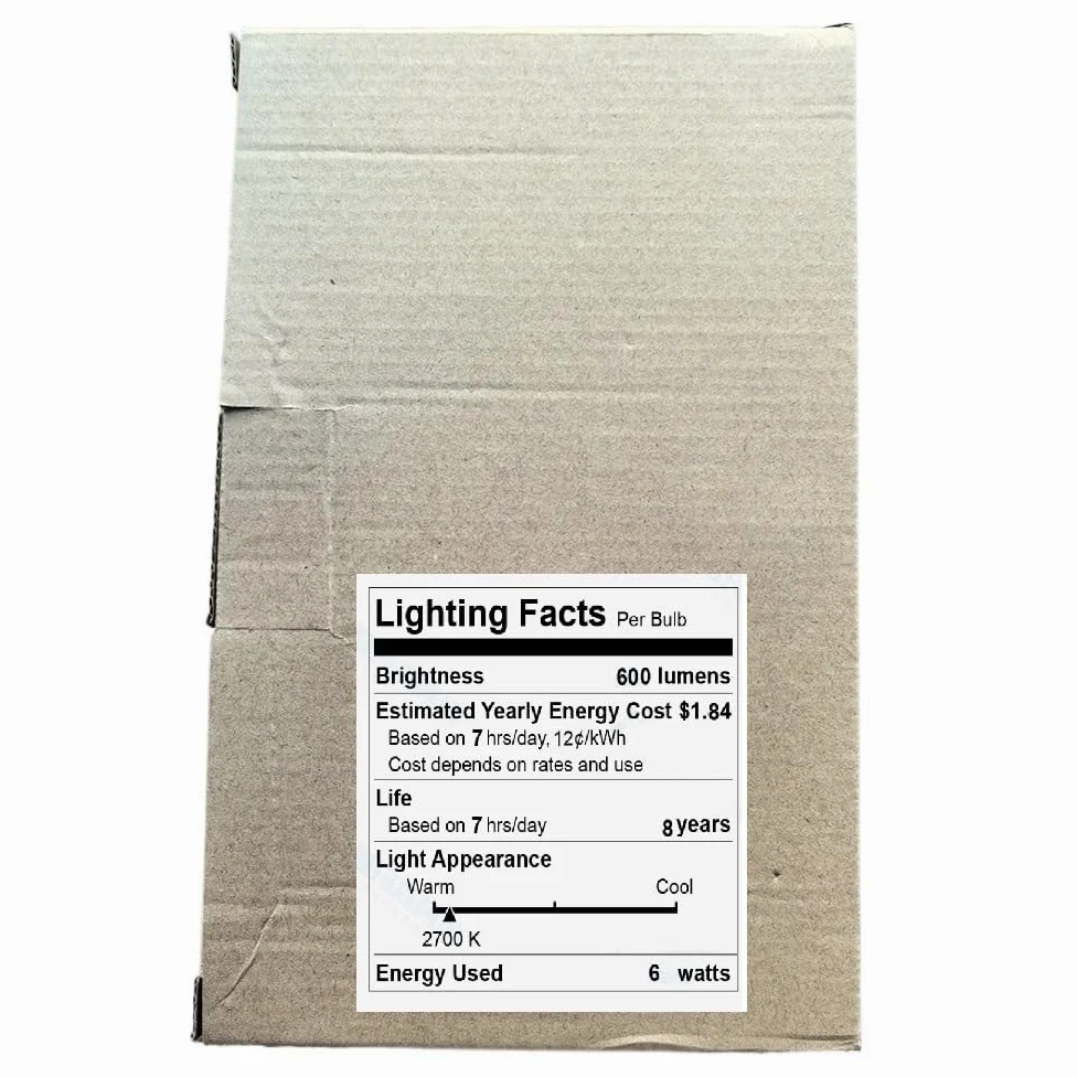 RZL Lighting, Confezione da 50, Lampadine a Candela a Filamento LED AC220V 2W/4W/6W E14 Illuminazione a 360 Gradi Lampada a Lampadina a LED(Warm White,6W)