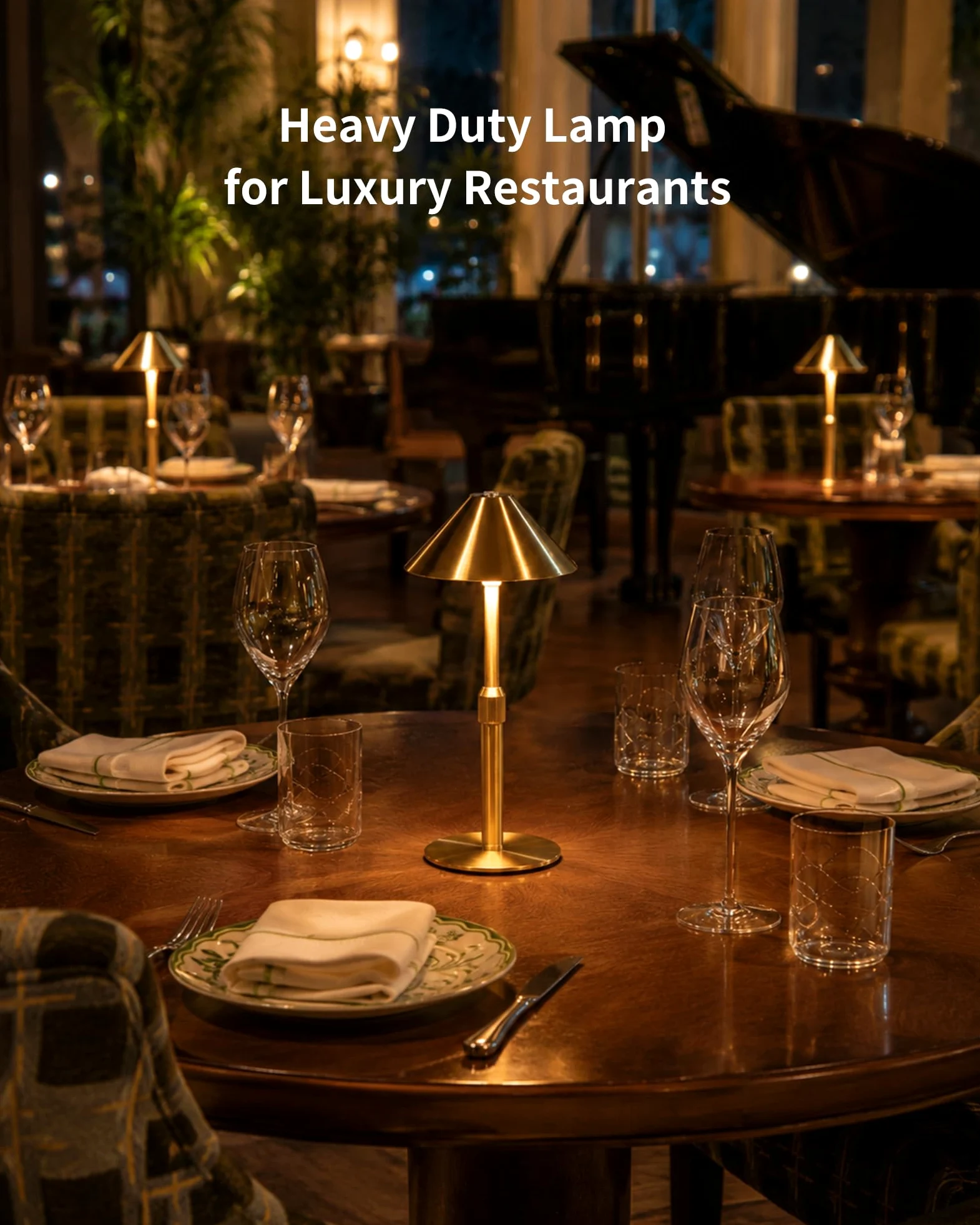2 Lampade da Tavolo Ricaricabili Senza Fili – Casa e Ristorante, Design Moderno, Dimmer Touch, IP54 per Interno ed Esterno