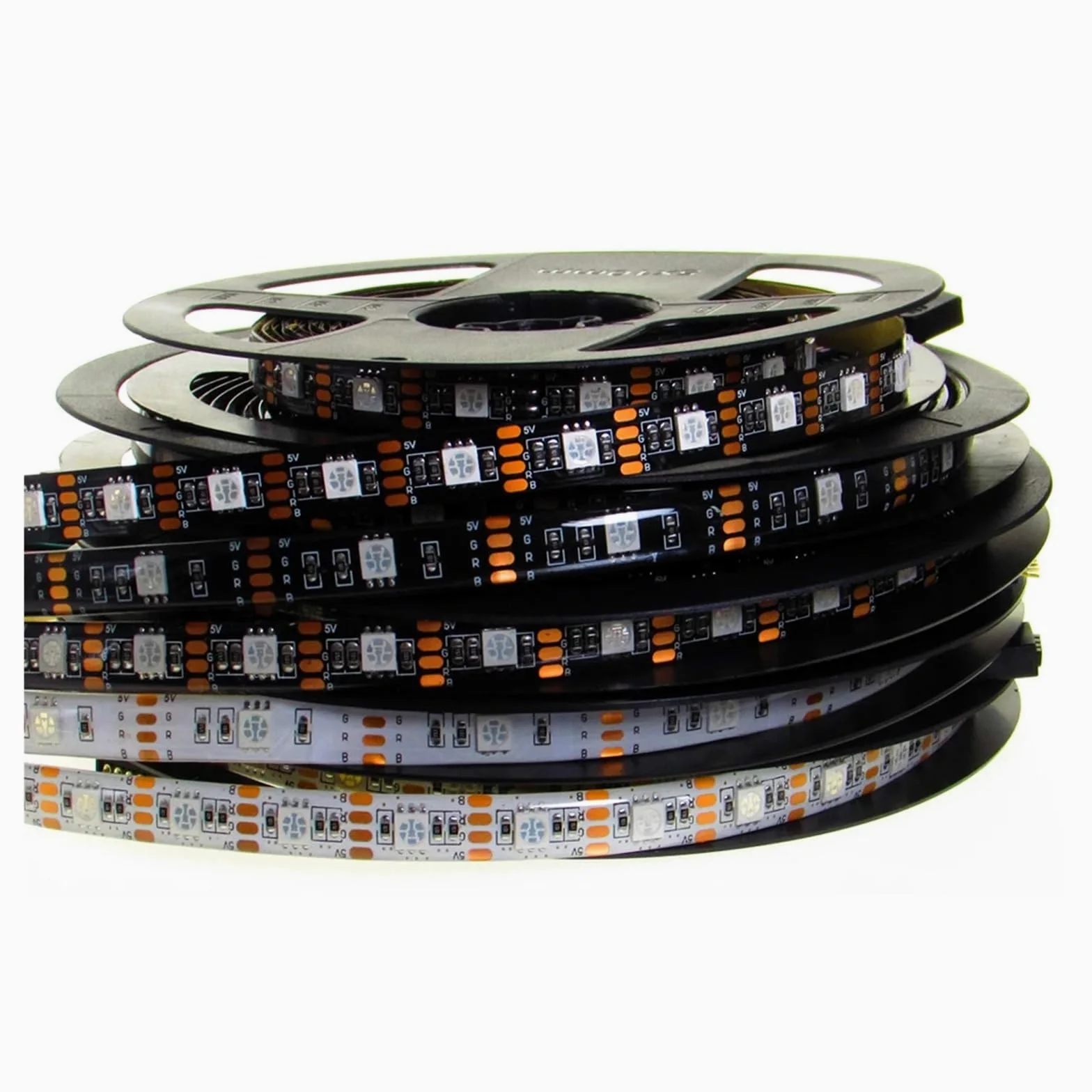 Striscia LED USB RGB 5V PCB nera for retroilluminazione TV(IP65 Waterproof,WITH 17KEY USB SET_5M_60LED PER METER)