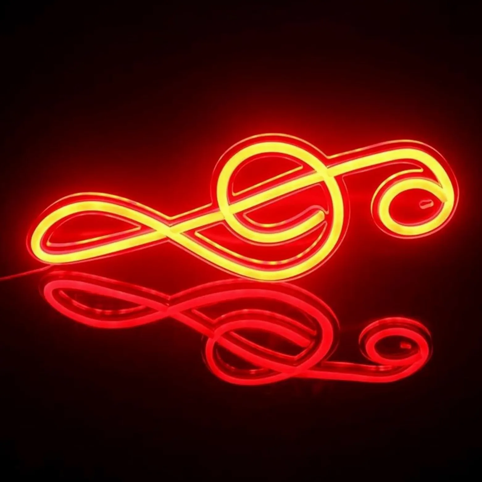 Neon Lampada da parete a LED con insegna al neon a forma di nota musicale per la decorazione di negozi e feste in camera da letto