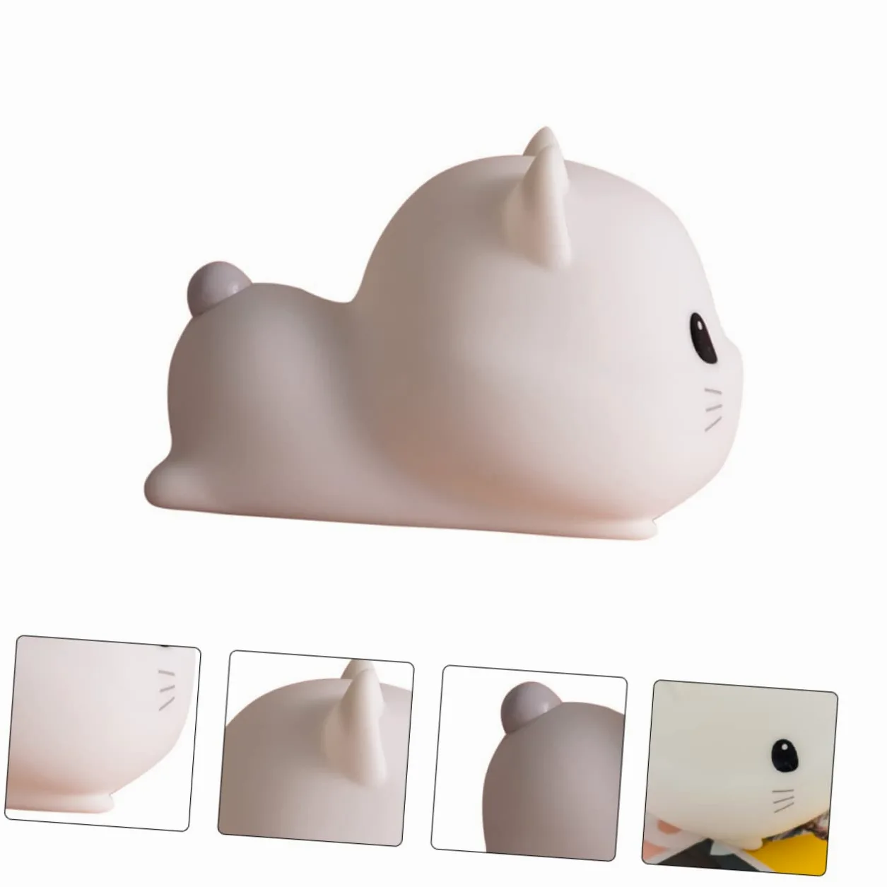Veemoon 1pezzi Lampada da Notte Forma di Gatto Decorativa USB Luce Notturna per Stanza Design Ergonomico e Resistente