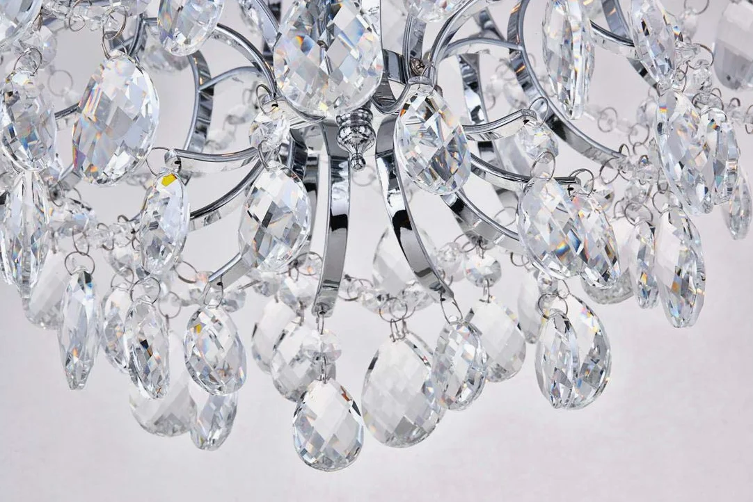 BESTIER Lampadario moderno a sospensione Cristallo goccia di pioggia Lampada da soffitto a soffitto Apparecchio per sala da pranzo Bagno Camera da letto Soggiorno 3 E14 Lampadine Diametro