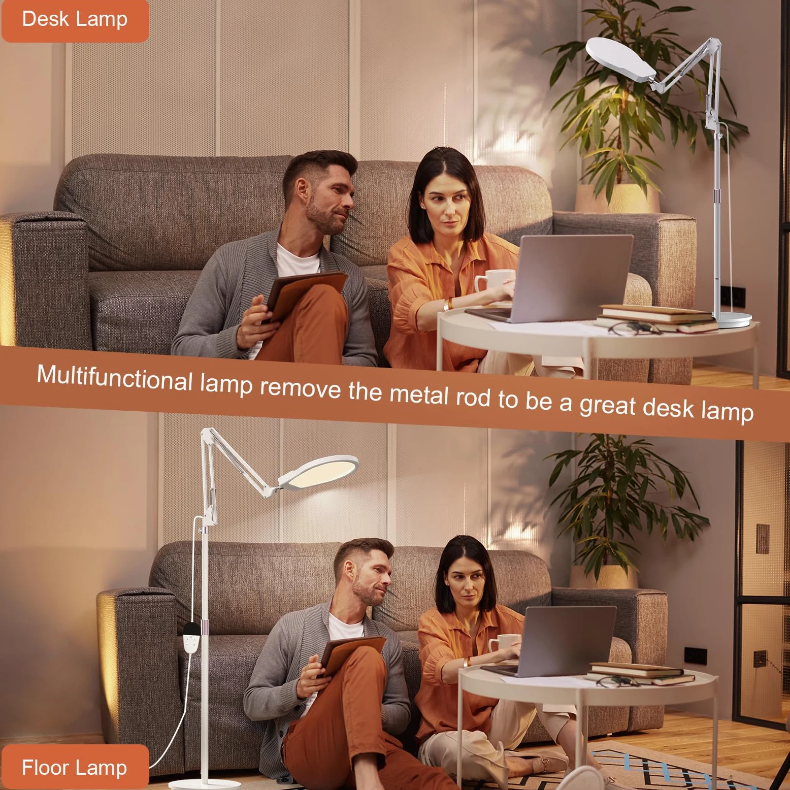 Lampada SAD, Lampada SAD 3 in 1, Lampada Daylight Luce con Telecomando, Daylight Lampada per Lettura/Ufficio/Casa (Bianca)