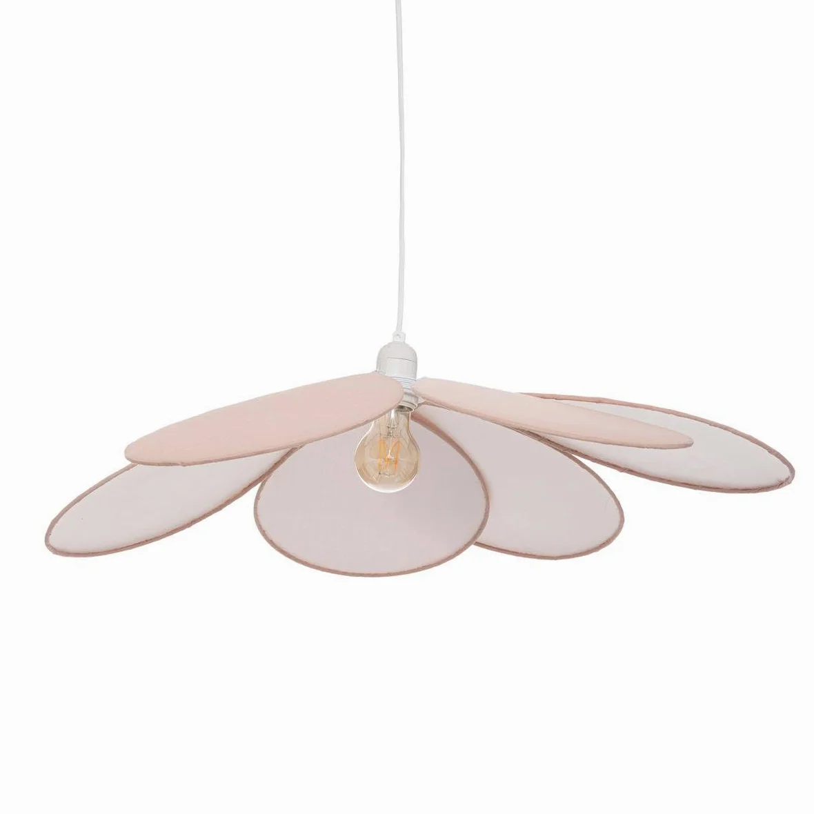 Atmosphera Lampada a sospensione per bambini, rosa, petali intrecciati, L. 64 x F. 18 x A.64 cm