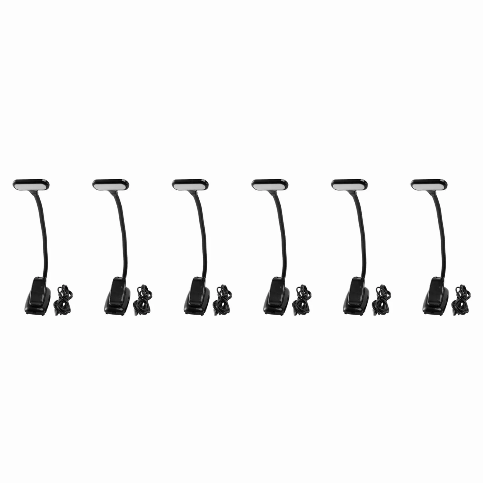 6X Luci per Libri A LED, Luce A Clip Ricaricabile, 3 modalità di Illuminazione, 9 LED, Lampada per la Protezione degli Occhi, Lettura Fino A 40 Ore - per la Lettura-Nero