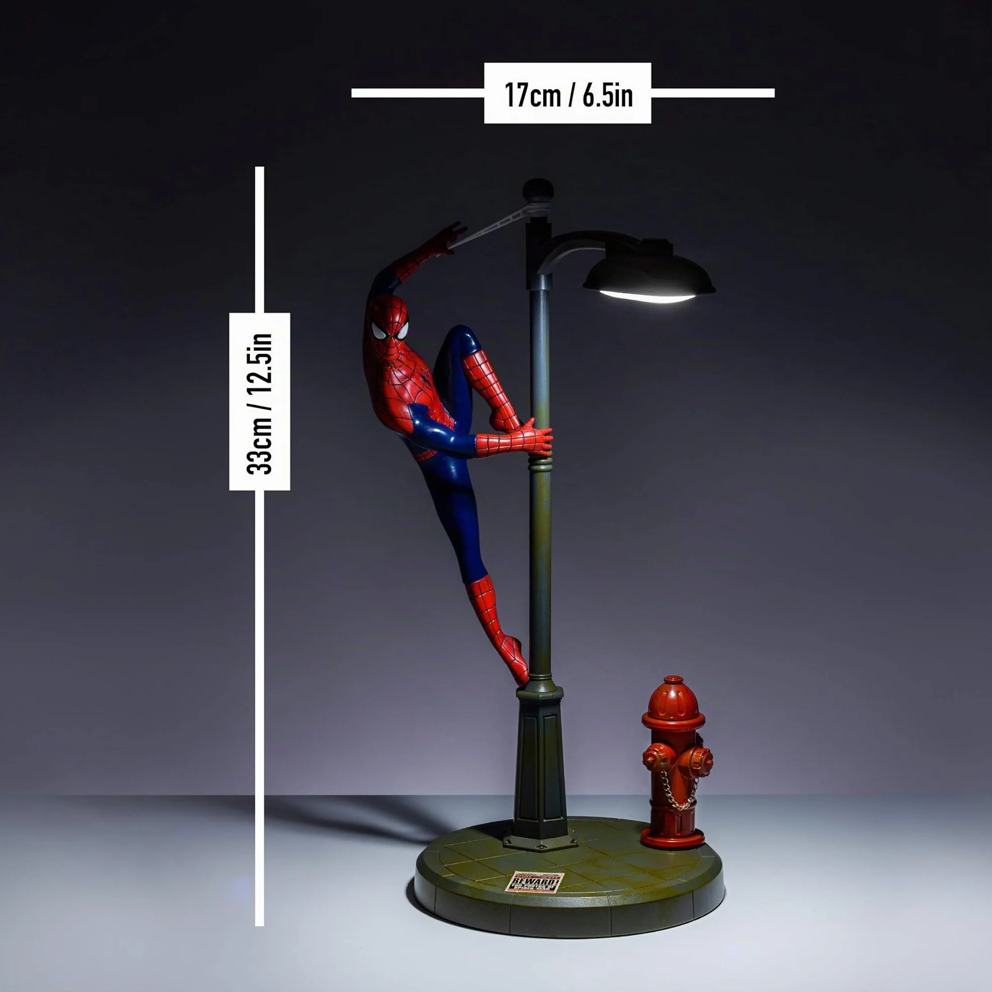 Lampada da Scrivania Spiderman Lampada a Forma di Lampione, Regalo per Fan del Multiverso