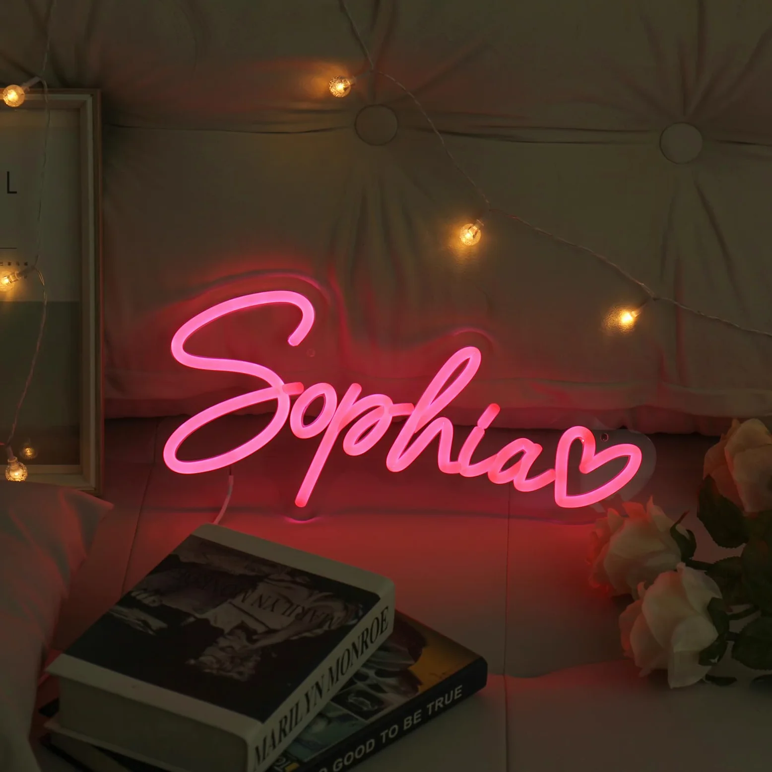 Insegna al Neon Acrilica Personalizzata, Accessori per Barra con Luce al Neon Decorativa Personalizzata da 1 a 10 Lettere, Decorazione da Parete, Adatta per Feste in Sala Giochi di Nozze
