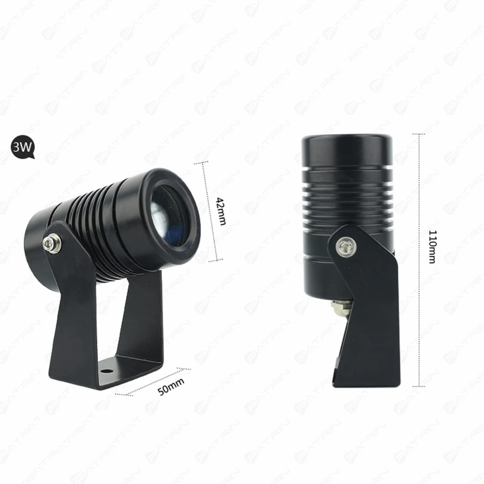 Proiettore da parete for esterni impermeabile IP67 for edifici(White,3W(DC12V))