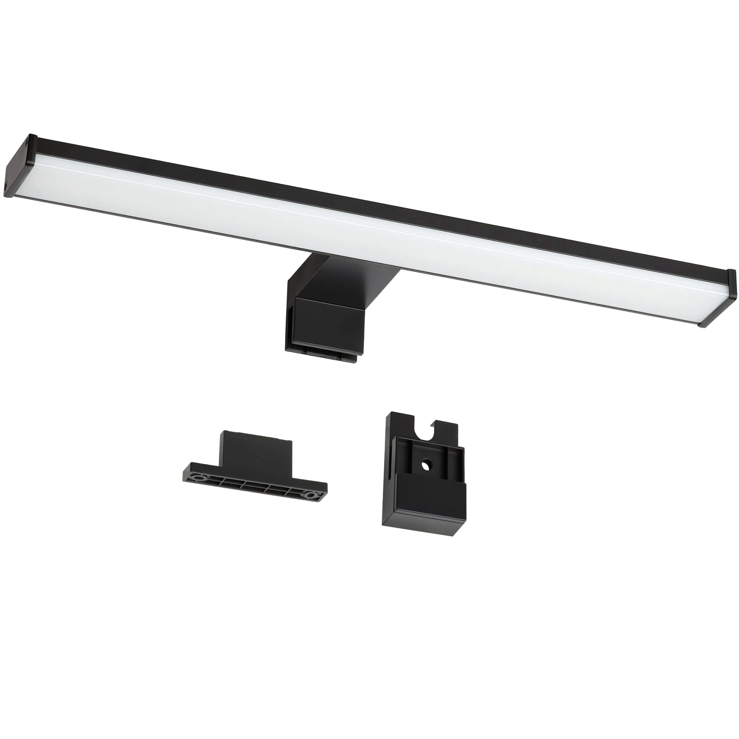 Oktaplex lighting LED Mirror Light Nero 40cm 3 in 1 Montaggio 3000K Bianco caldo 8W 570lm Lampada per specchio da bagno