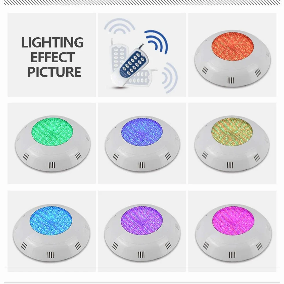 Lampada da parete da parete Piscina a LED, telecomando IP68 luci subacquee con telecomando AC12V decorazione di luci subacquee per illuminazione subacquea, illuminazione del paesaggio ( Size : 24W )