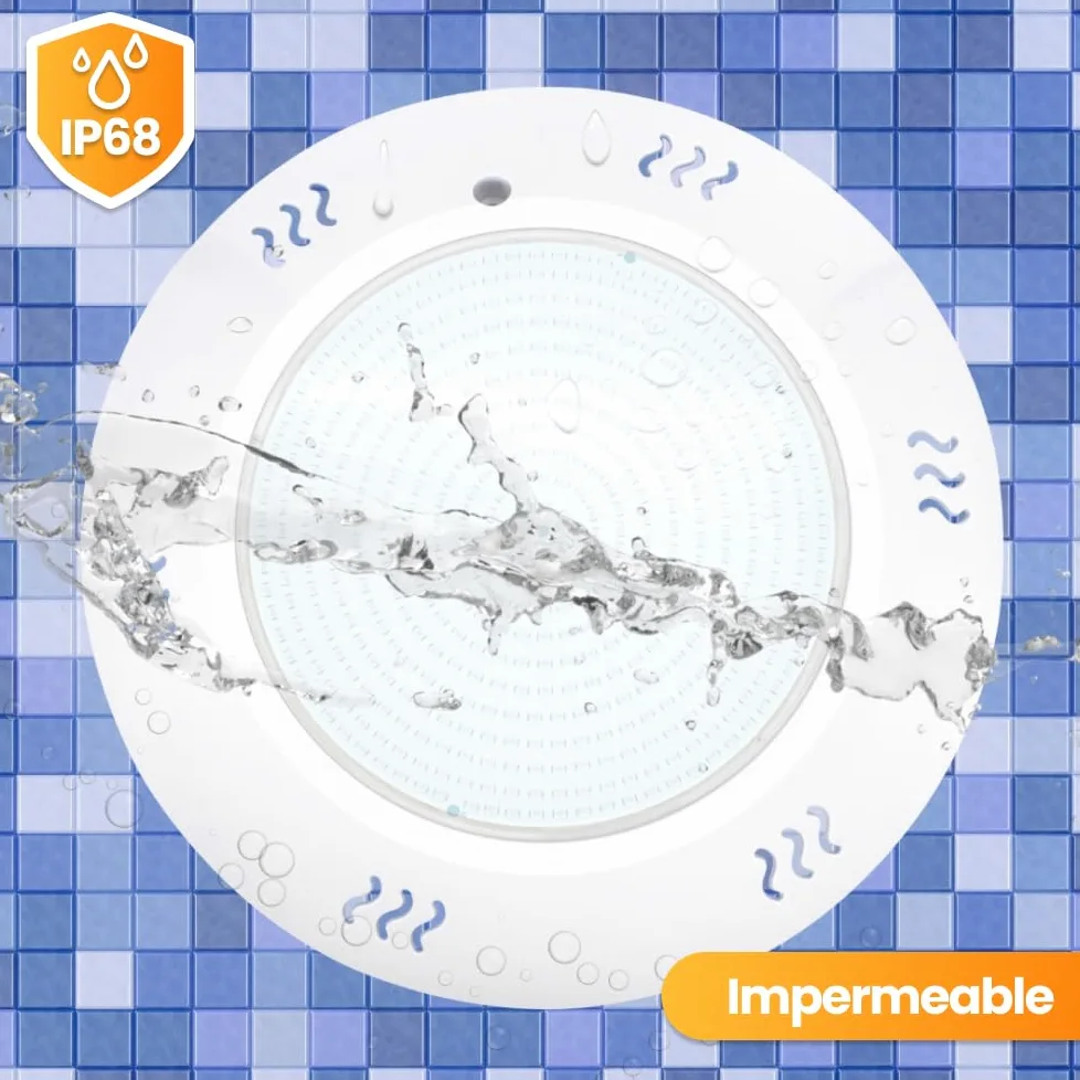 Faretto per piscina 35 W 6000 K LED Superficie tono luce Bianco Freddo