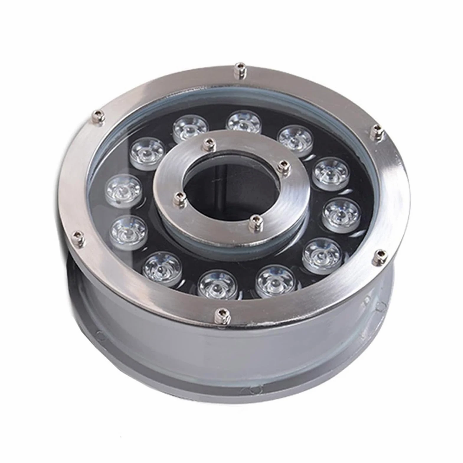 Luce Da Immersione A LED - Faretto Subacquei, Faretto Subacqueo Sommergibile A Foro Centrale 12V / 24V, Faretto Da Giardino Impermeabile In Acciaio Inossidabile IP68 ( Color : RGB , Size : 6W(12V) )
