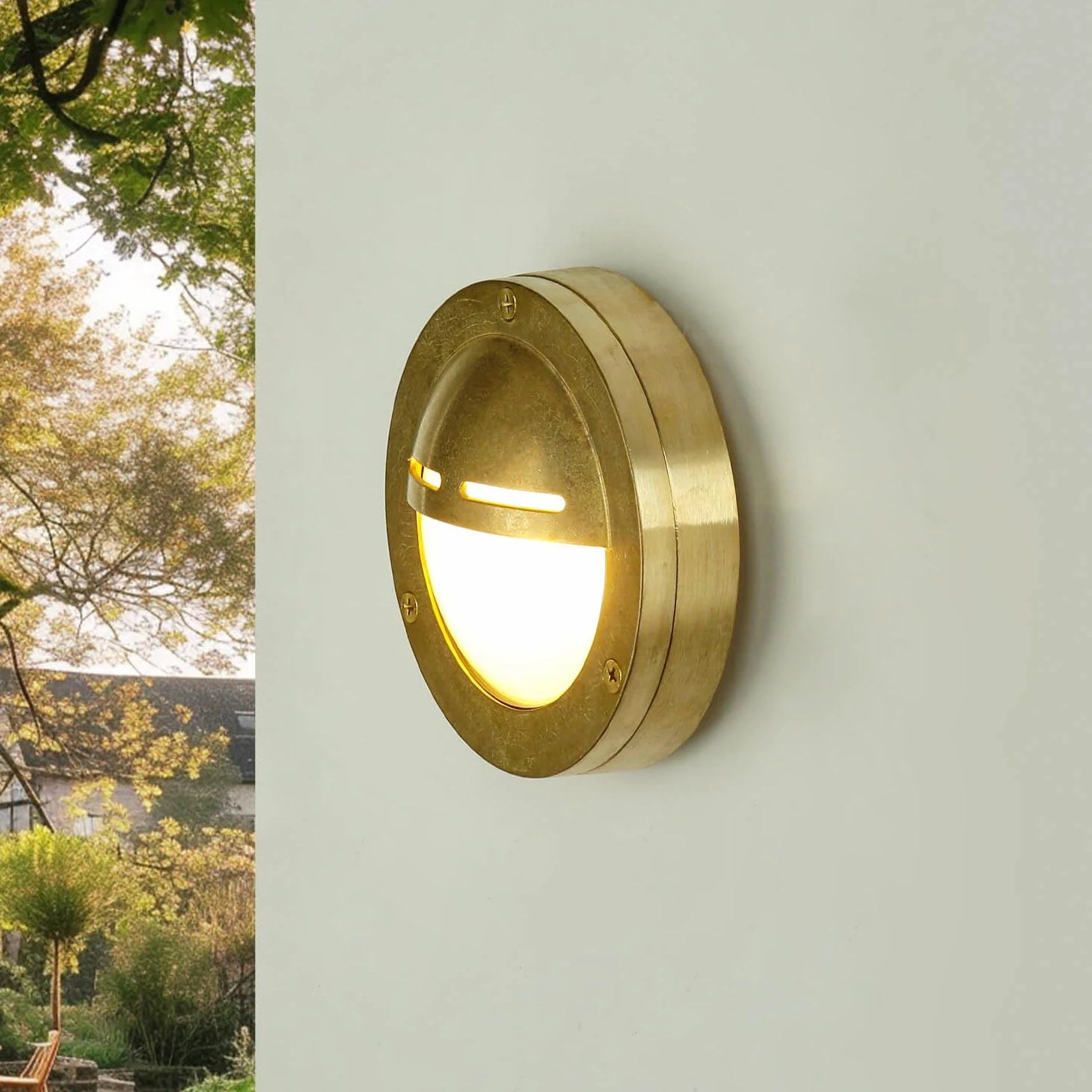 Lampada da parete per esterno AGIA in vero ottone e vetro IP64 resistente alle intemperie G9 variabile cortile giardino casa lampada da parete lampada da parete lampada da nave marittima
