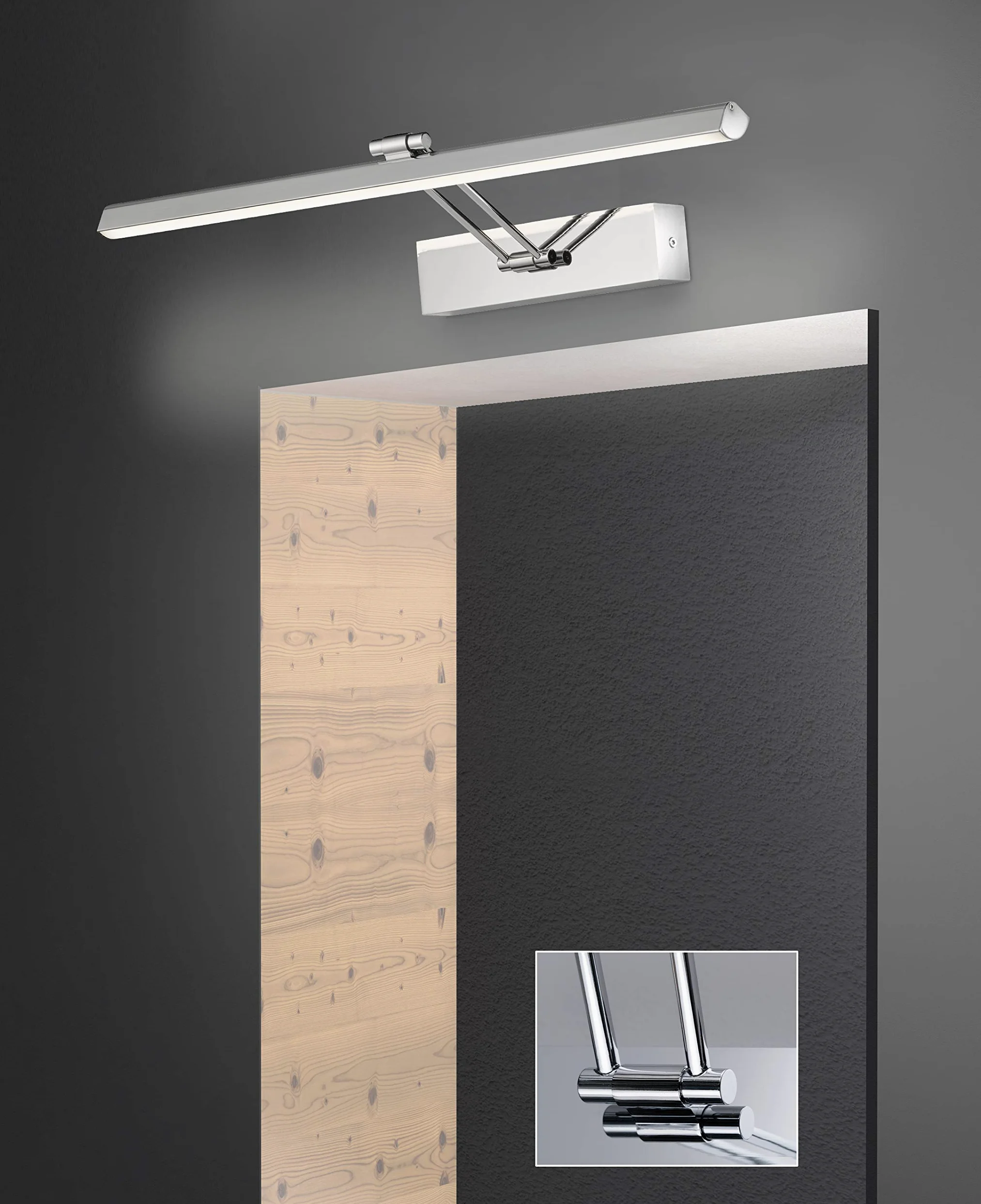 Fischer & Honsel 30127 Luce Bagno Lampada 9W Bianco Caldo Cromato