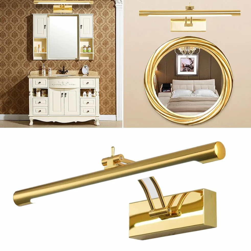 DOITOOL Luci Per Toeletta Da Bagno Per Accessori Per Illuminazione Da Bagno 15. Luci Da 7 Pollici Su Specchio (Oro Da 9W)
